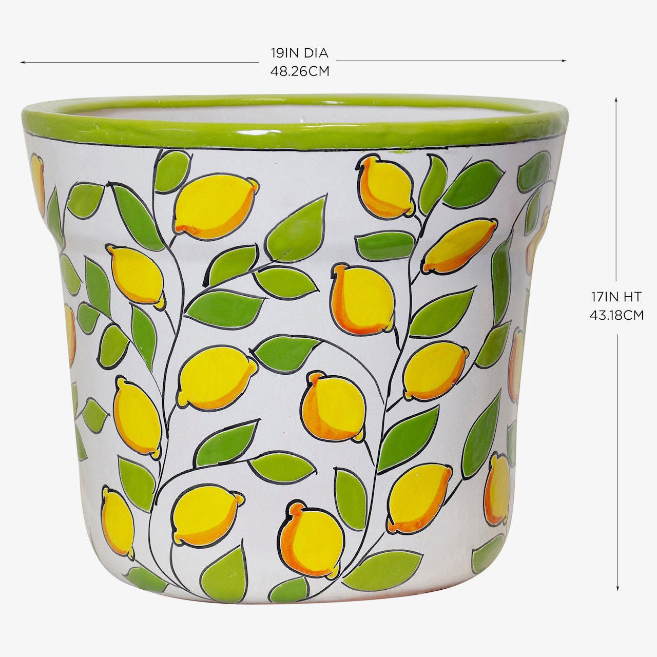 19" Talavera Style Ceramic Planter