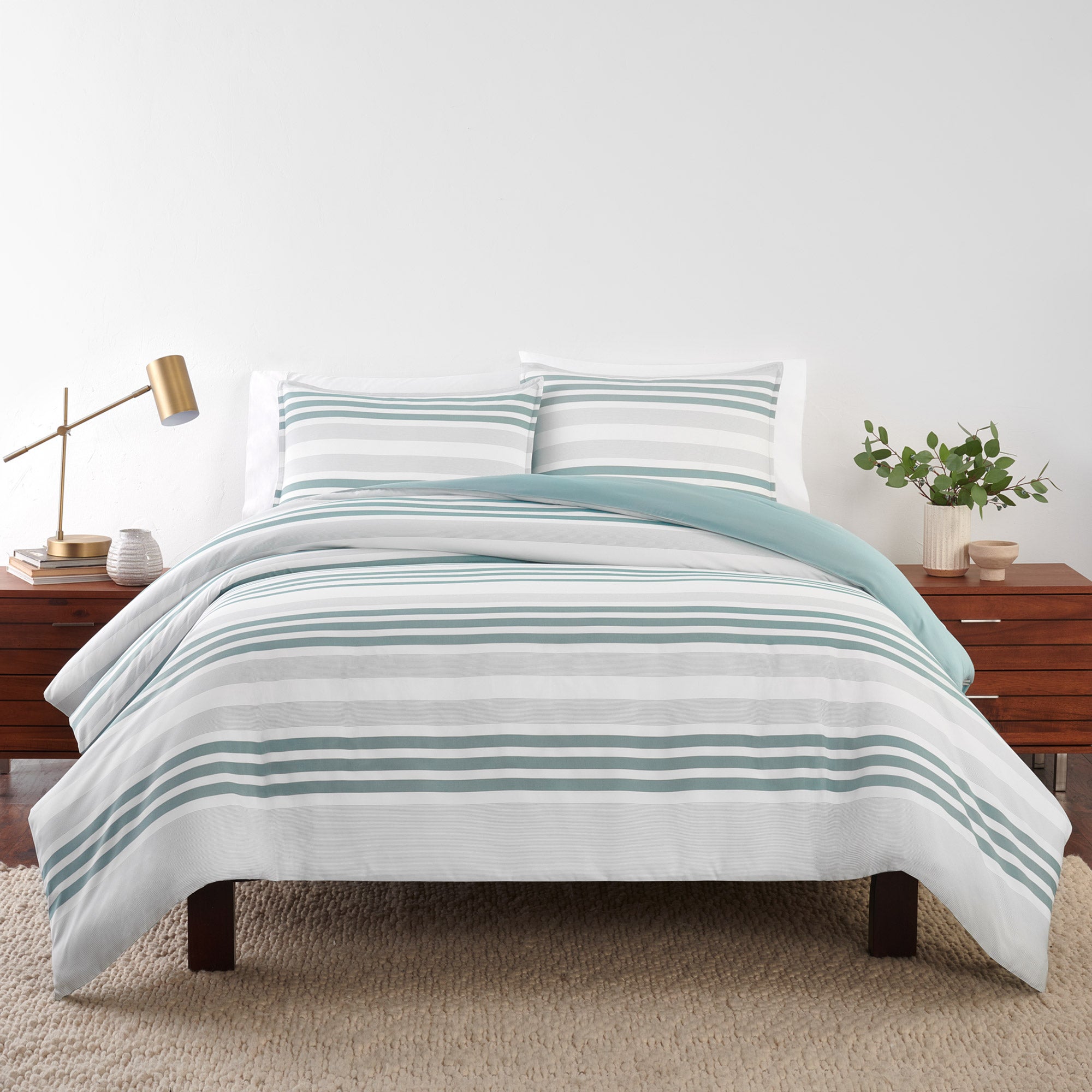 Thomasville Relaxed Comforter Set, Seamist Stripe