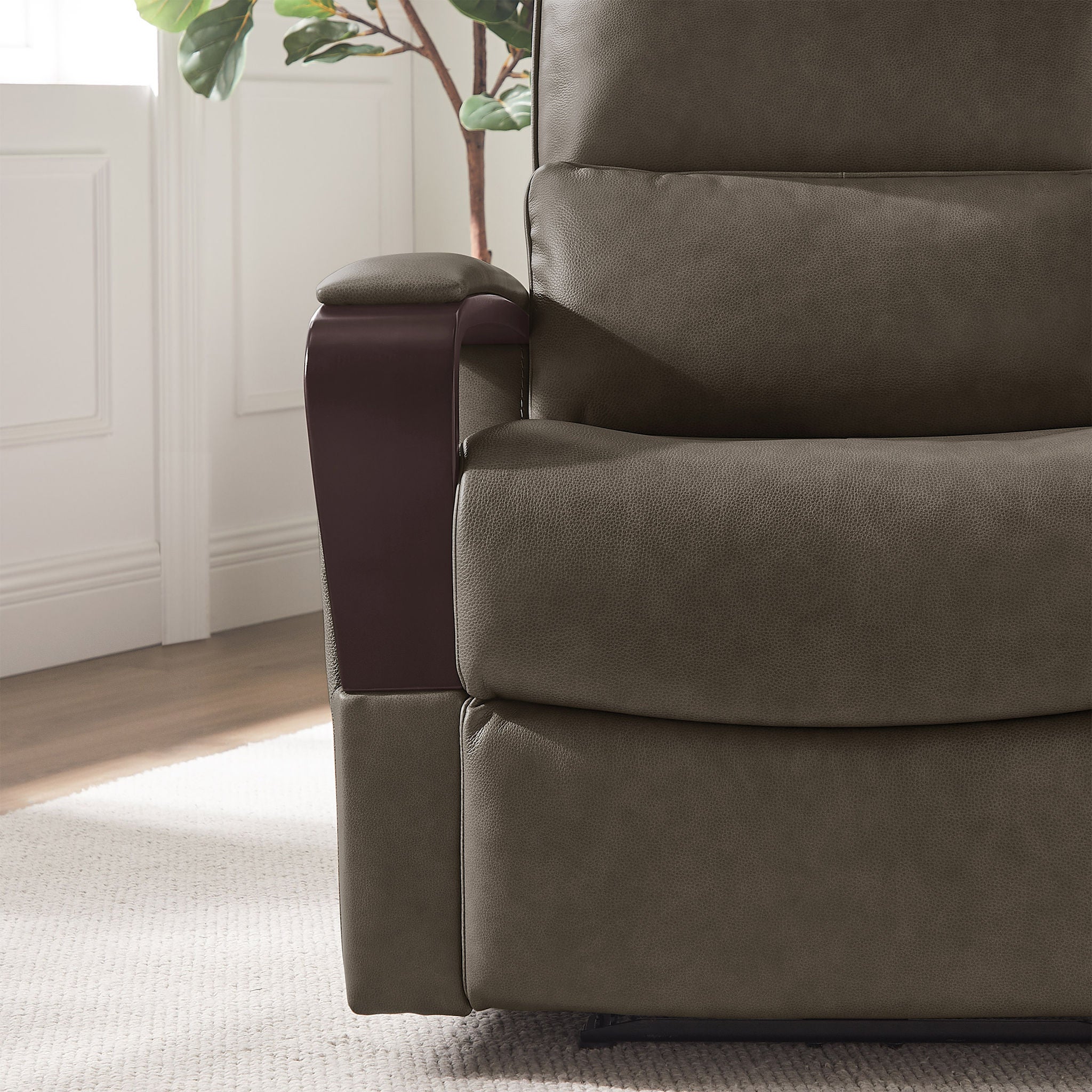 Shayne Leather Power Recliner with Power Headrest