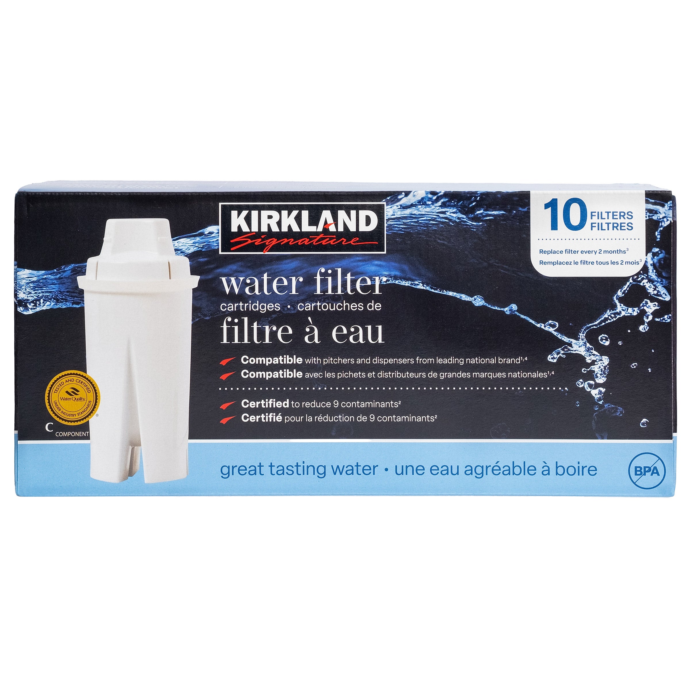Kirkland Signature Water Filter Cartridge, 10-pack set