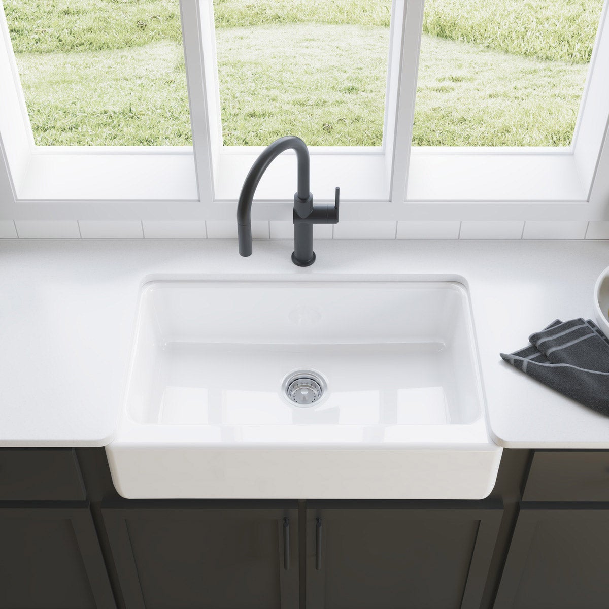 Kohler Dickinson Cast Iron Farmhouse Kitchen Sink