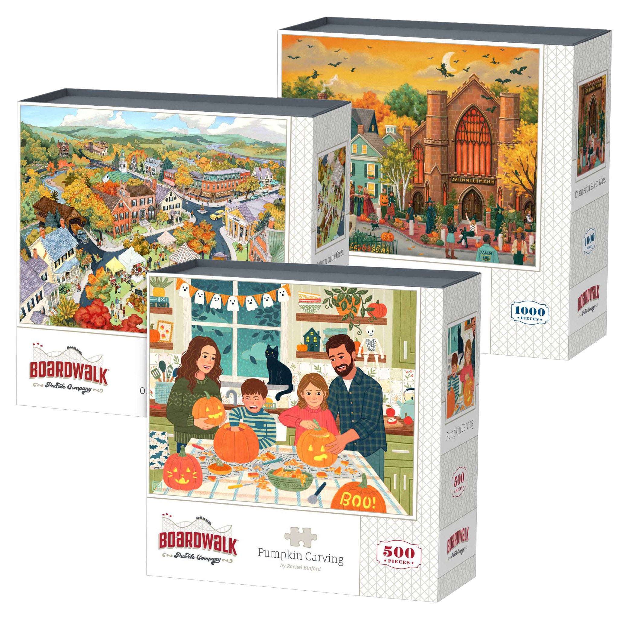 Boardwalk Assorted Jigsaw Puzzles, 3-pack