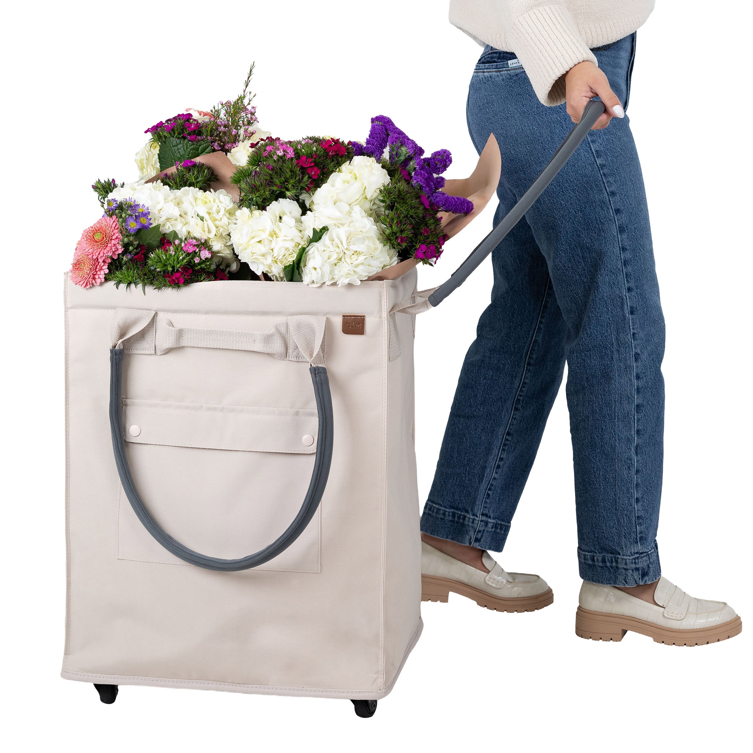CleverMade Foldable Tote Bag on Wheels