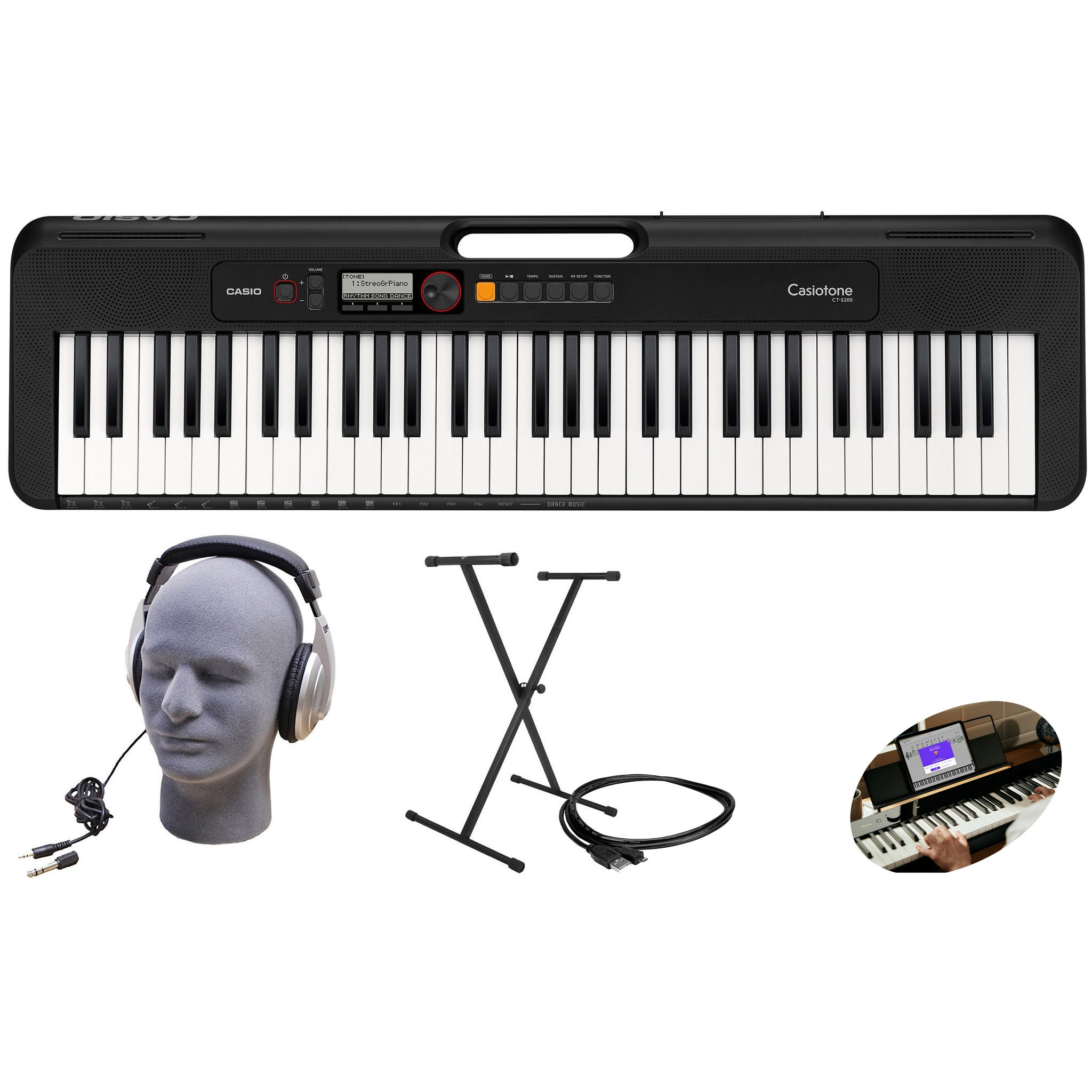 Casio CT-S200 Premium Portable Keyboard Bundle