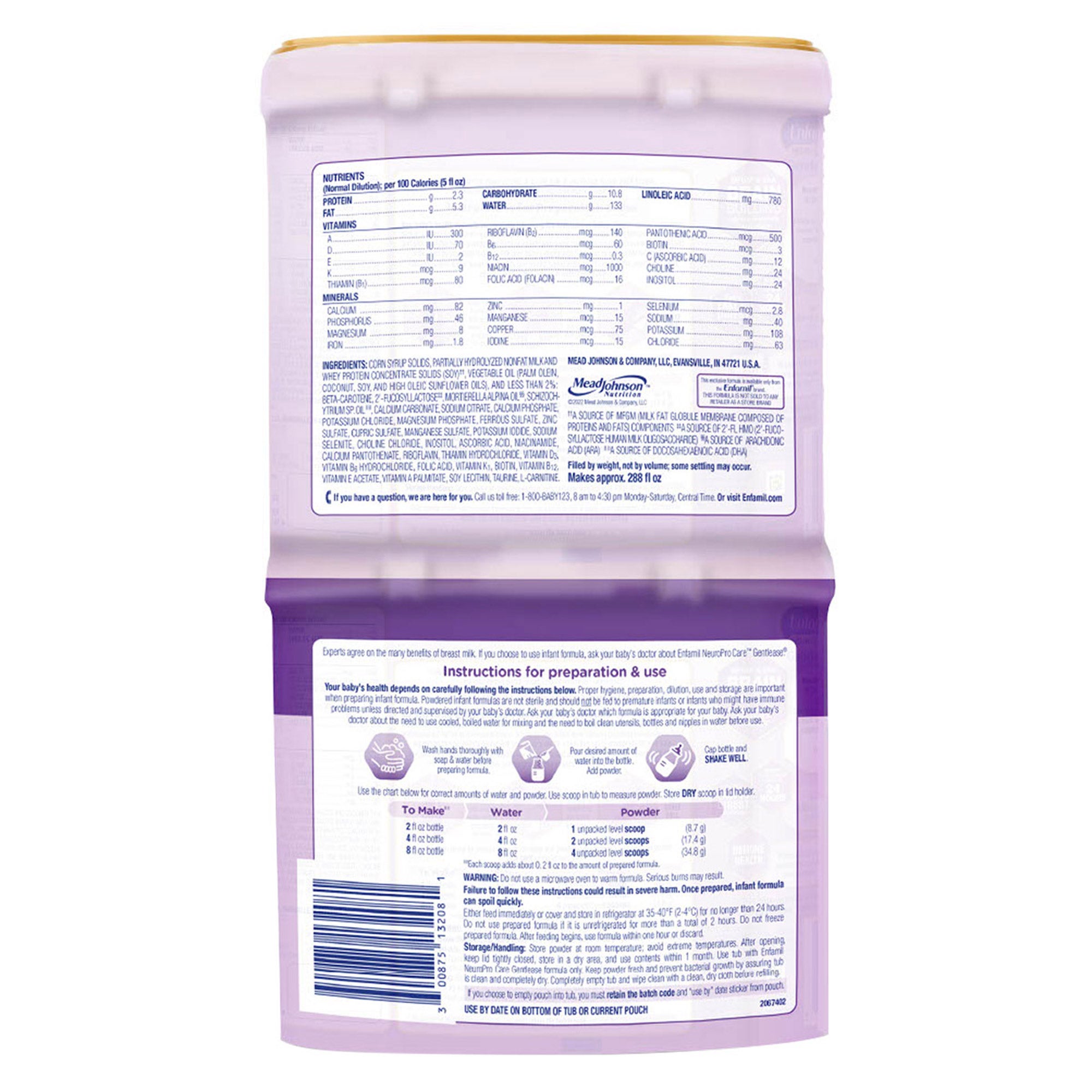 Enfamil NeuroPro Care Gentlease Formula, 20 oz, 2-pack