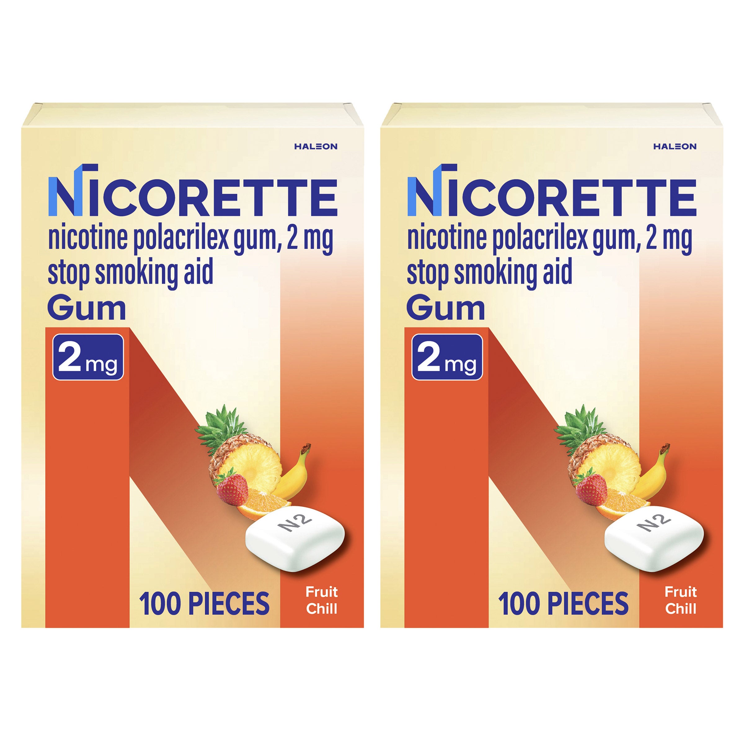 Nicorette Quit Smoking Aid 2mg., Coated Gum, 200 Pieces