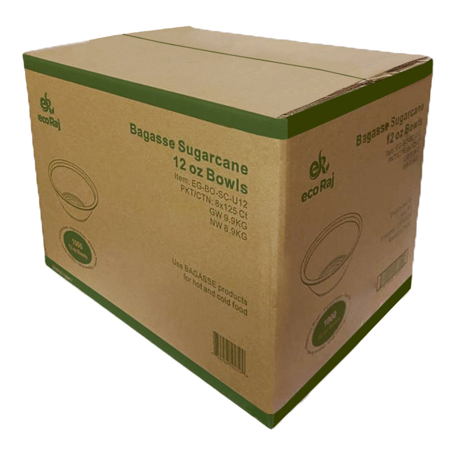 Eco Raj 12 oz Compostable Bowl, 1000-count