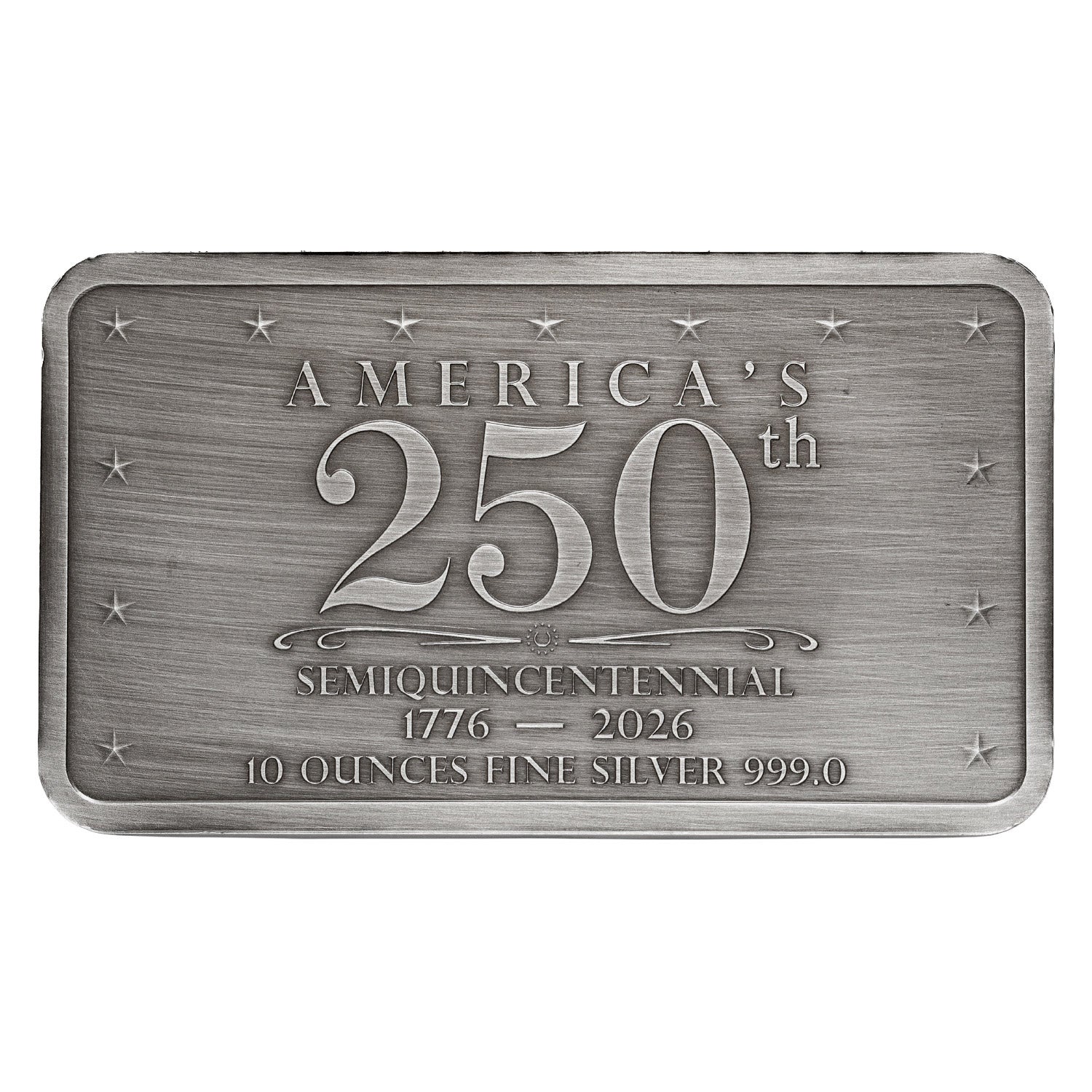 10 oz Silver Bar Mount Rushmore Antiqued
