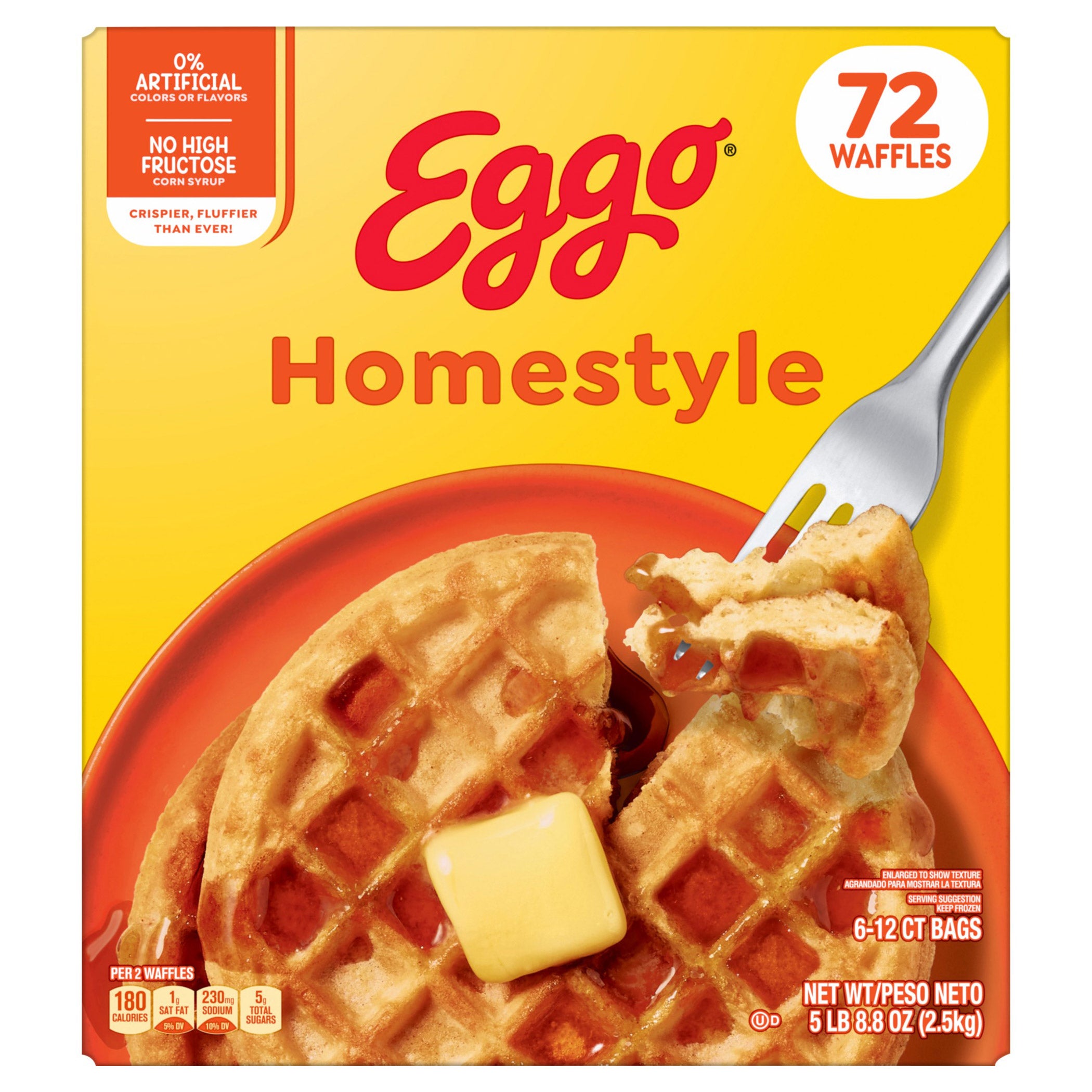 Eggo Homestyle Waffles, 72-count