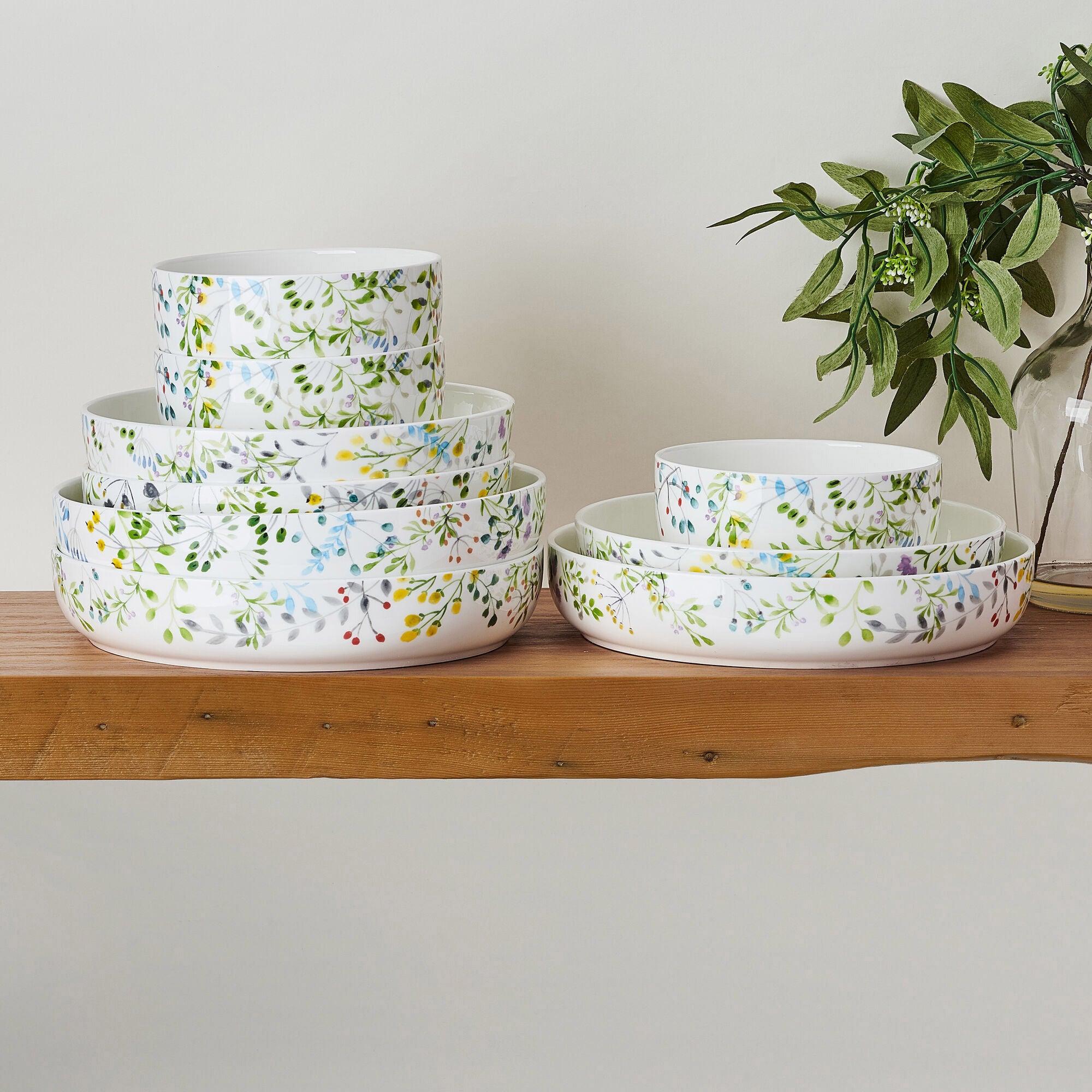 Mikasa Tivoli Garden Bone China 9-piece Bowl Set