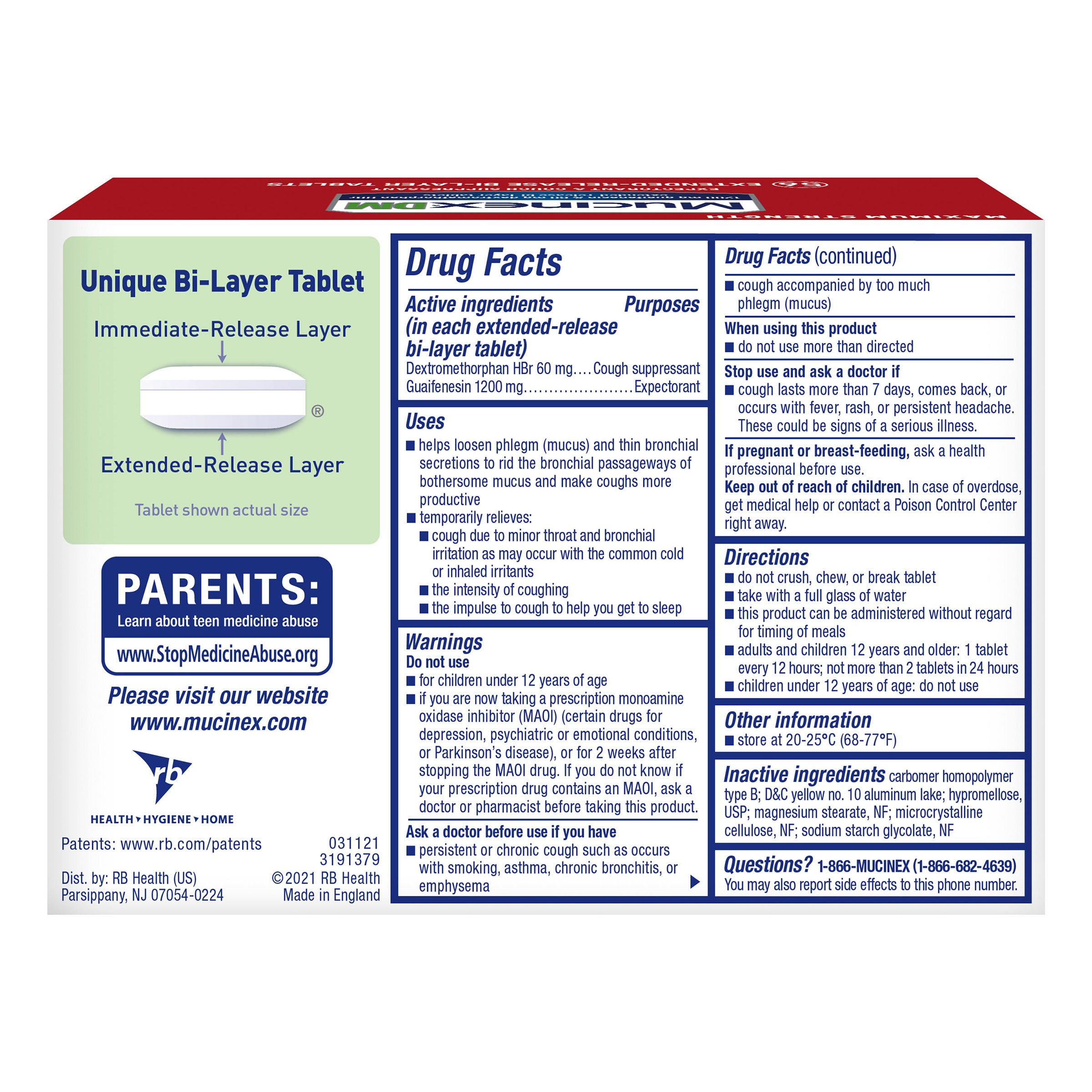 Mucinex DM Maximum Strength, 56 Tablets