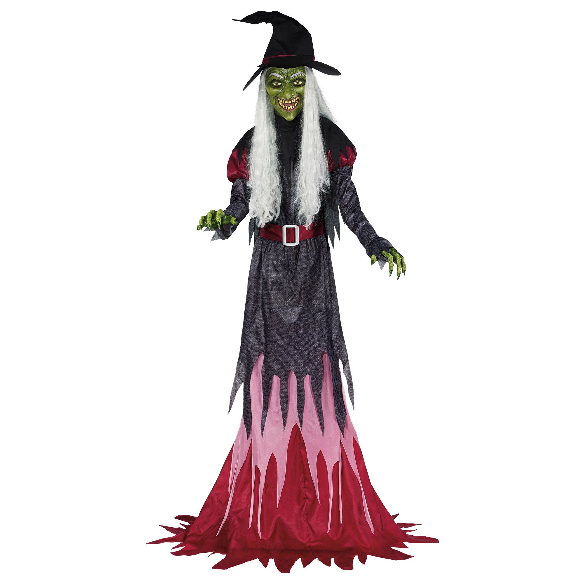 12' Animated Witch with LED Eyes
