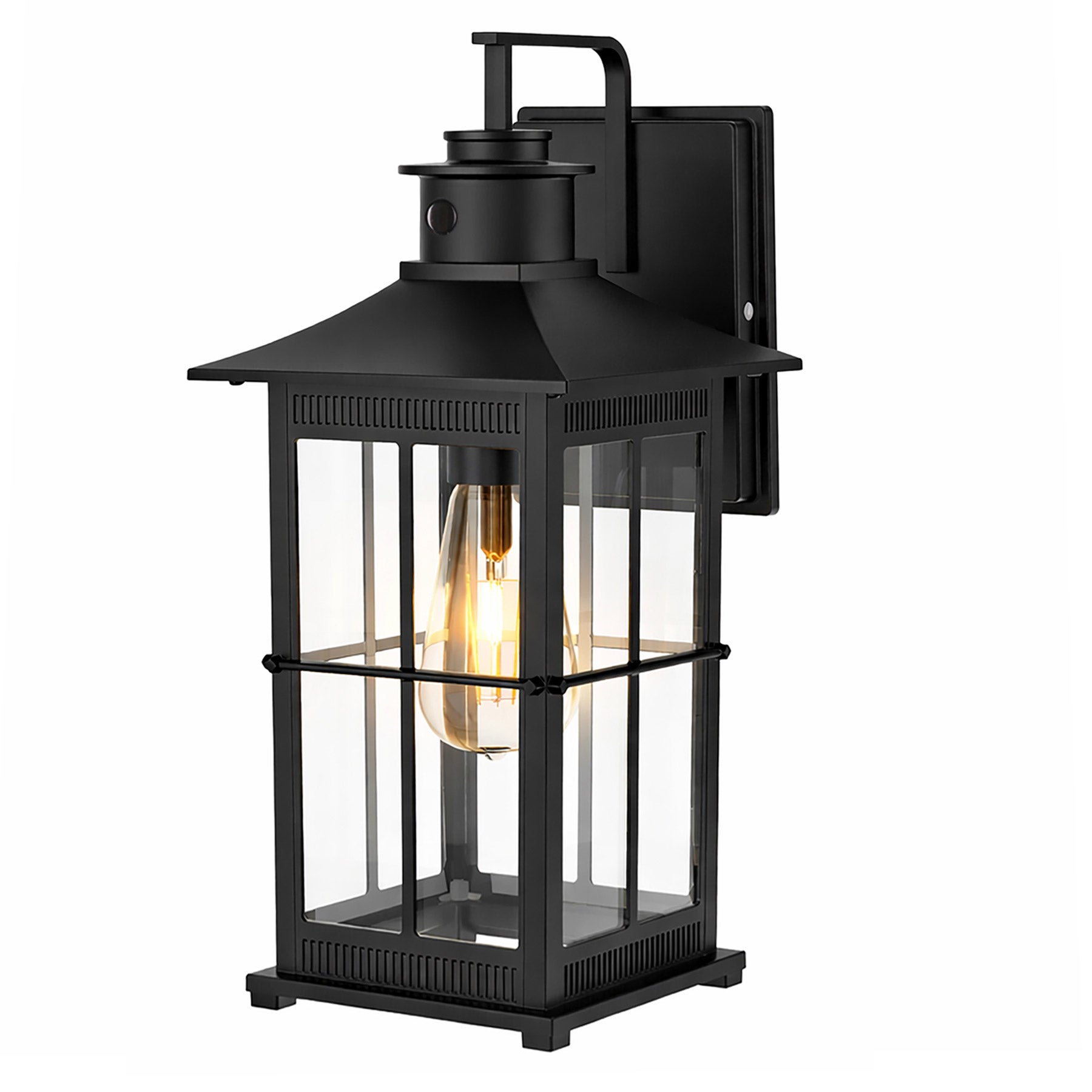 Energetic Lighting Traditional Square 15" Coach Light with Dusk to Dawn