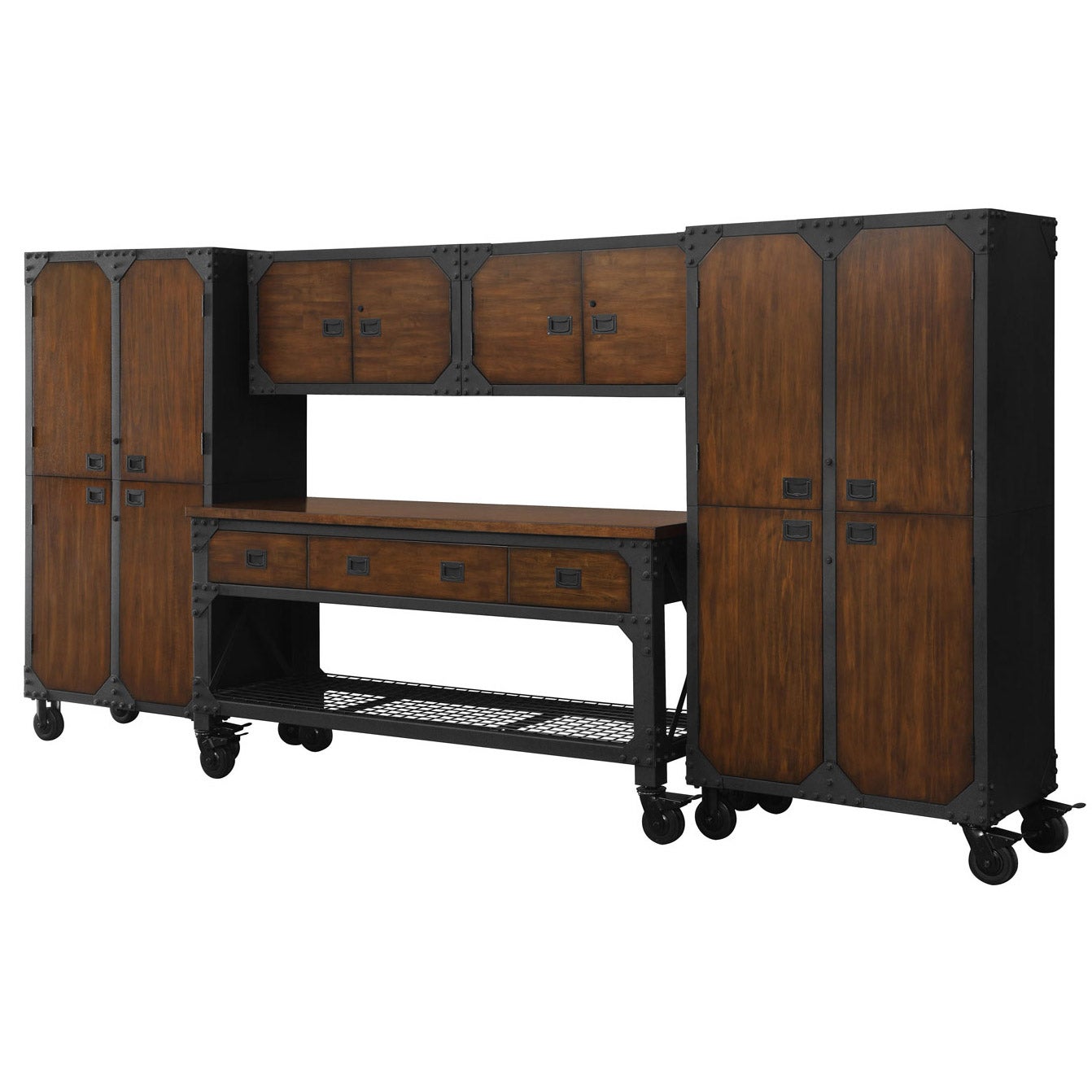 Whalen 5-piece Work Bench & Cabinet Set