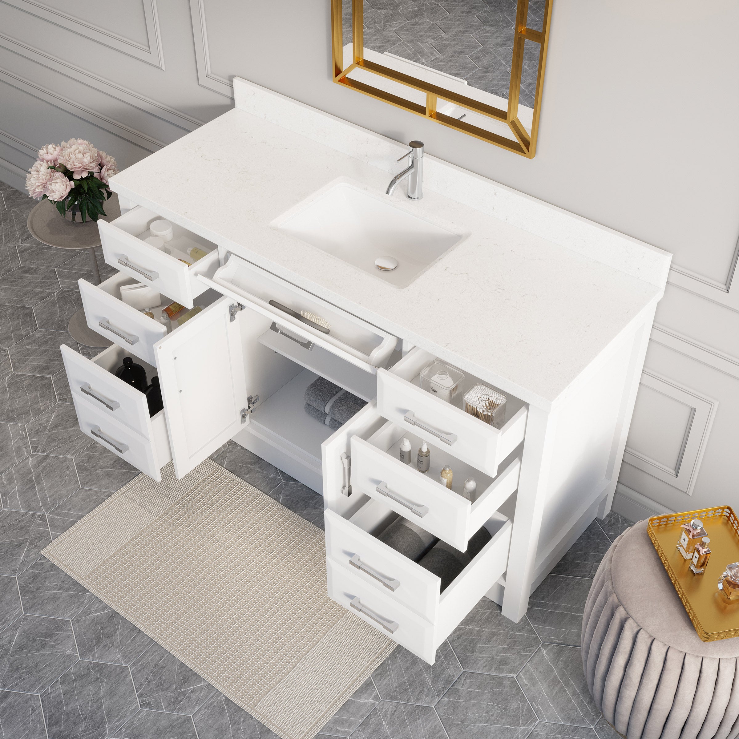 Calais Bath Vanity by Studio Bathe in White