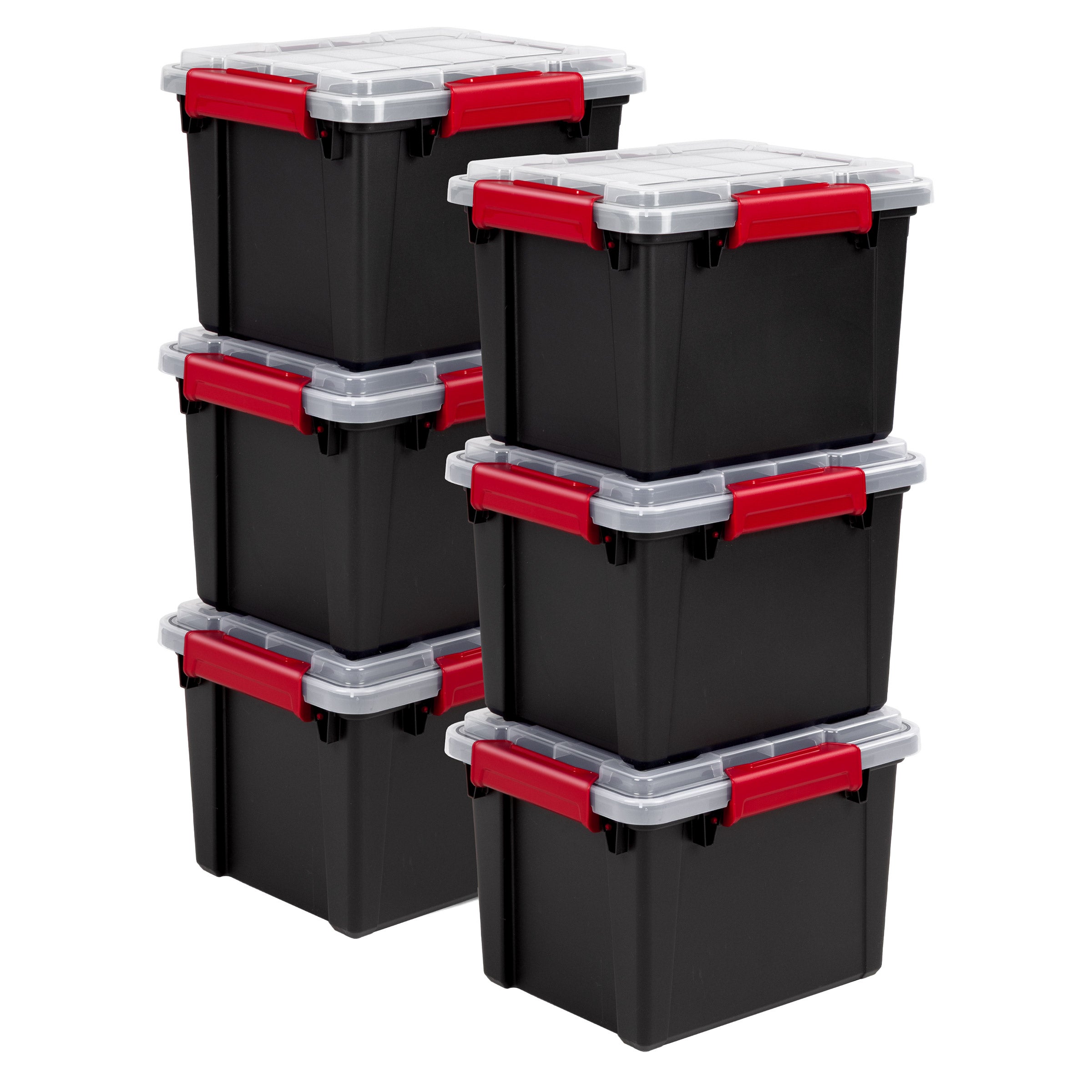 Sterilite 20 Quart Gasket Seal Latch Tote, 6-pack