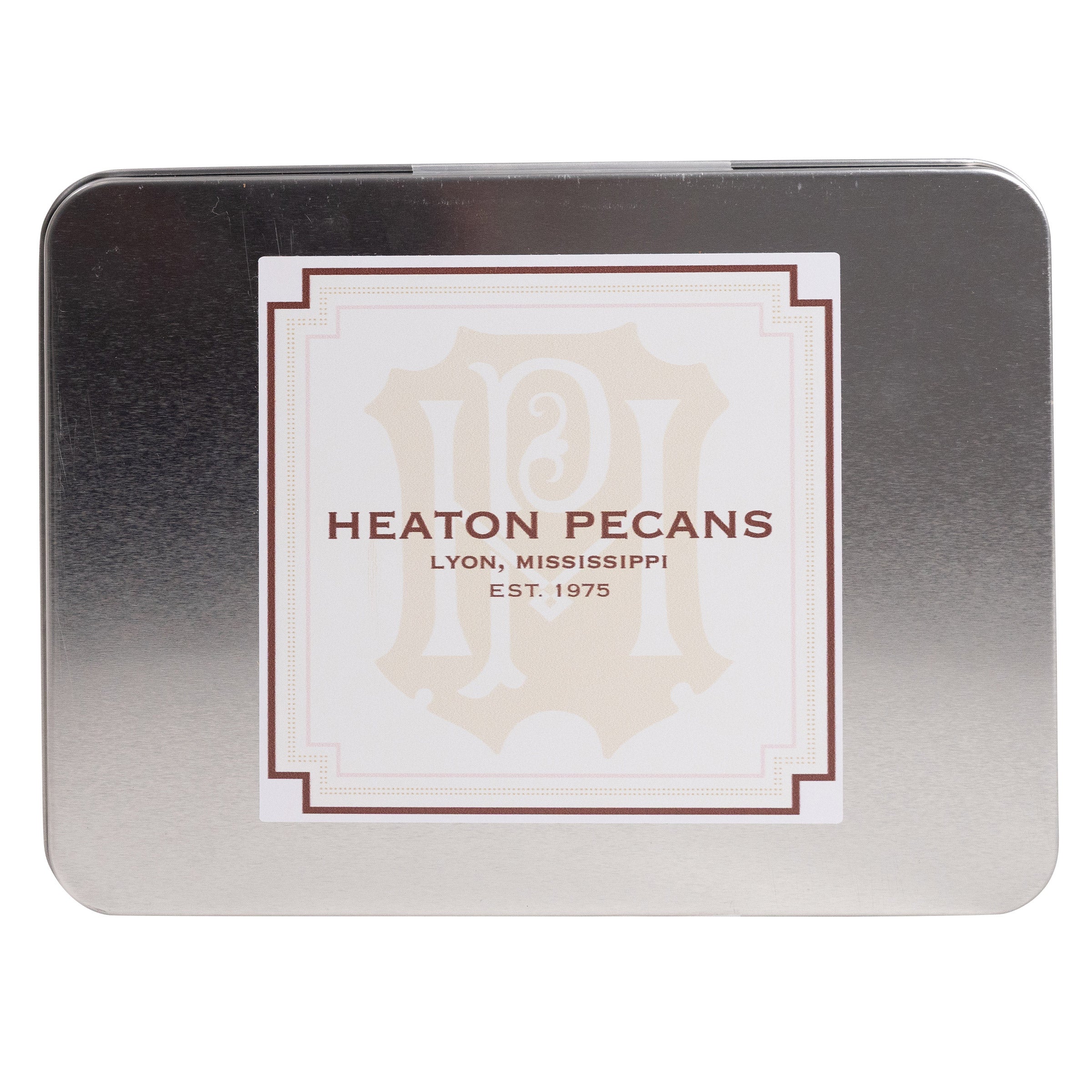 Heaton Pecans Large Square Milk Chocolate Covered Pecan Tin, 3.75 lb.