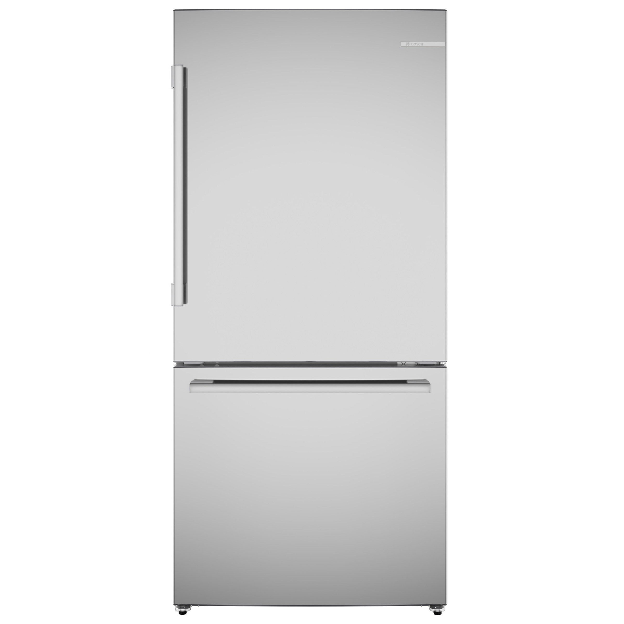 Bosch 100 Series 17.2 cu. ft. Counter-Depth 2-Door Refrigerator Bottom Freezer with IceMaker