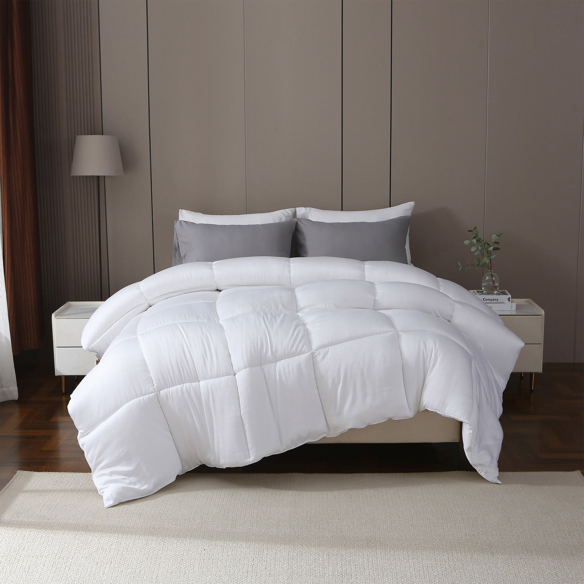 300 Thread Count 100% Viscose from Bamboo White Comforter