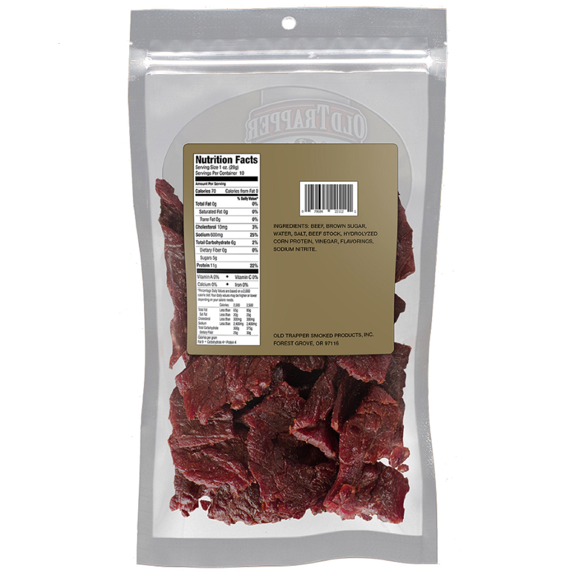 Old Trapper Beef Jerky, Old Fashioned, 10 oz