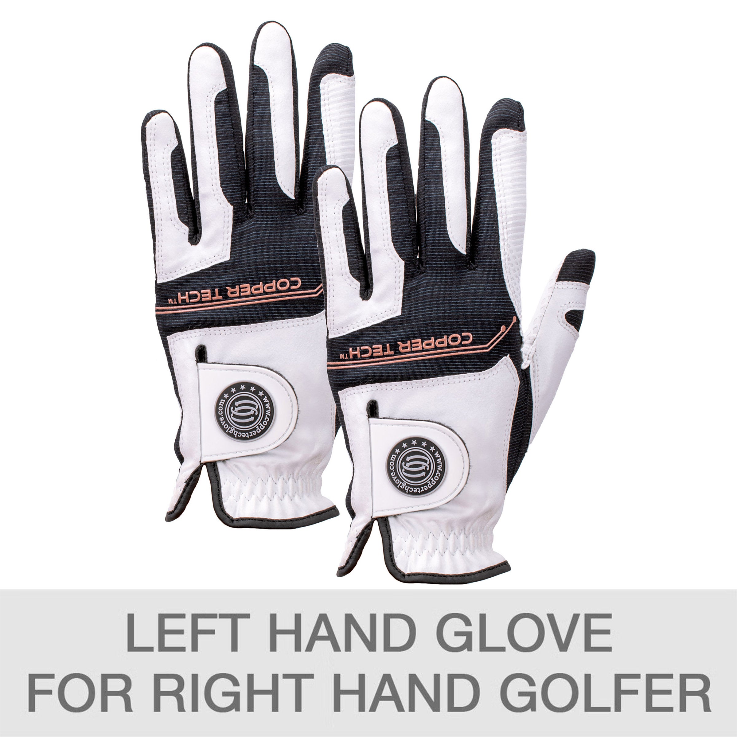 Copper Tech Golf Glove, 2-pack