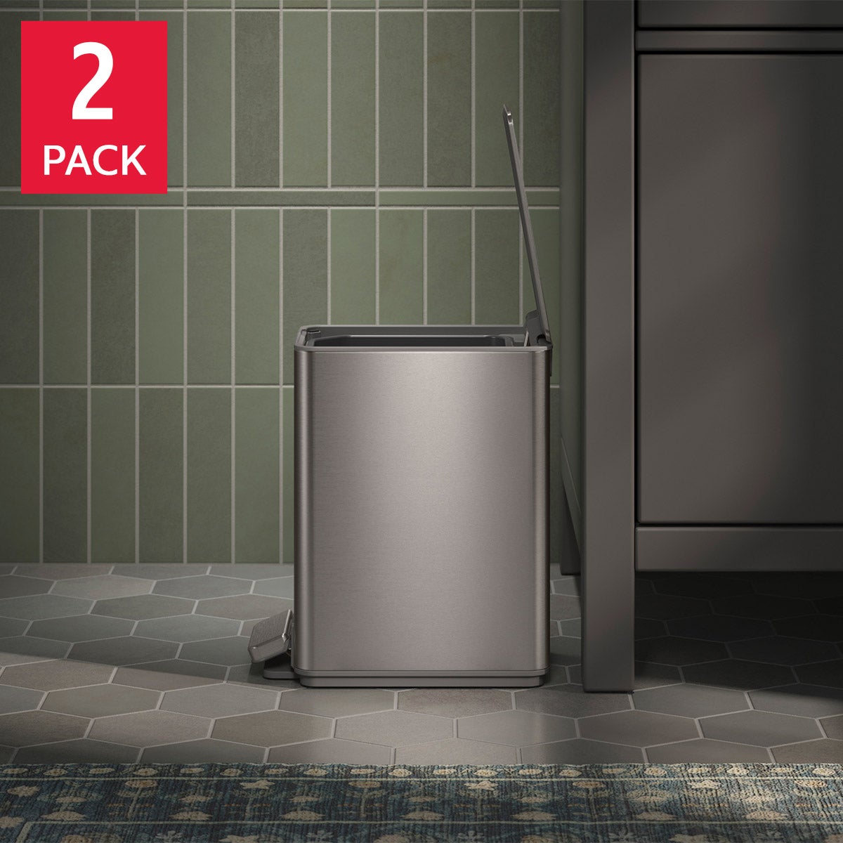 Kohler 6L Step Trash Can, 2-pack