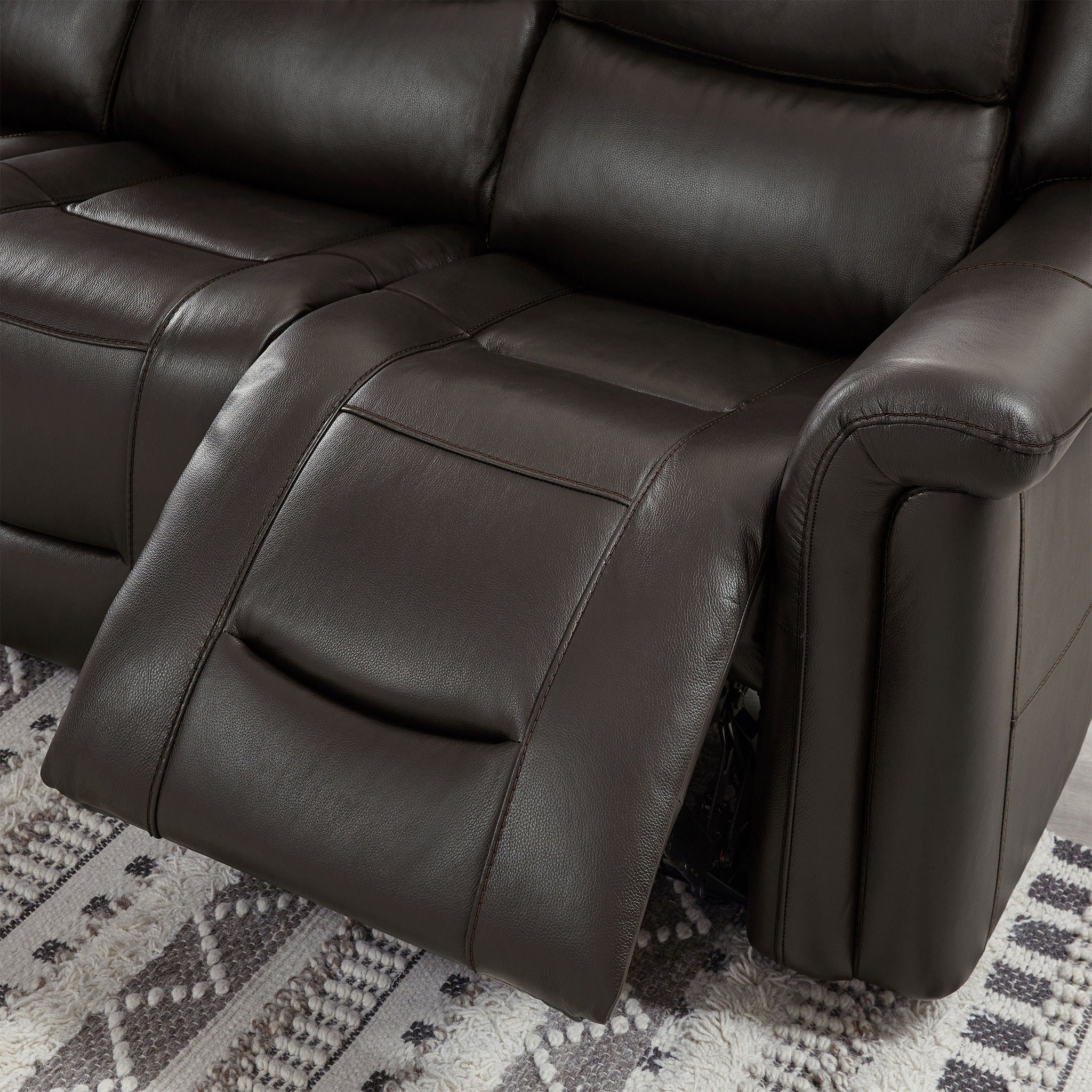 Alba Leather Power Reclining Sofa with Power Headrests