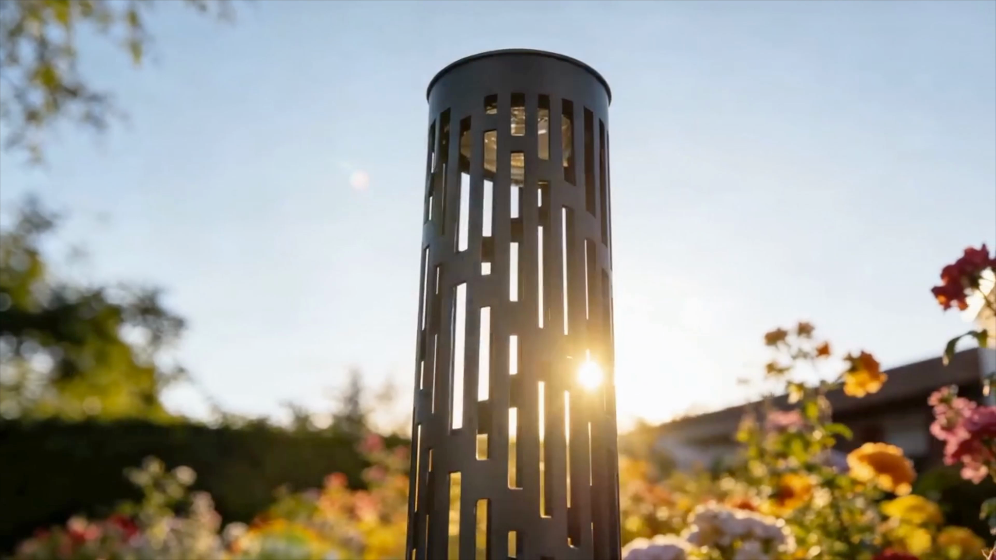 Rotating Solar Bollard Lights, 4-pack