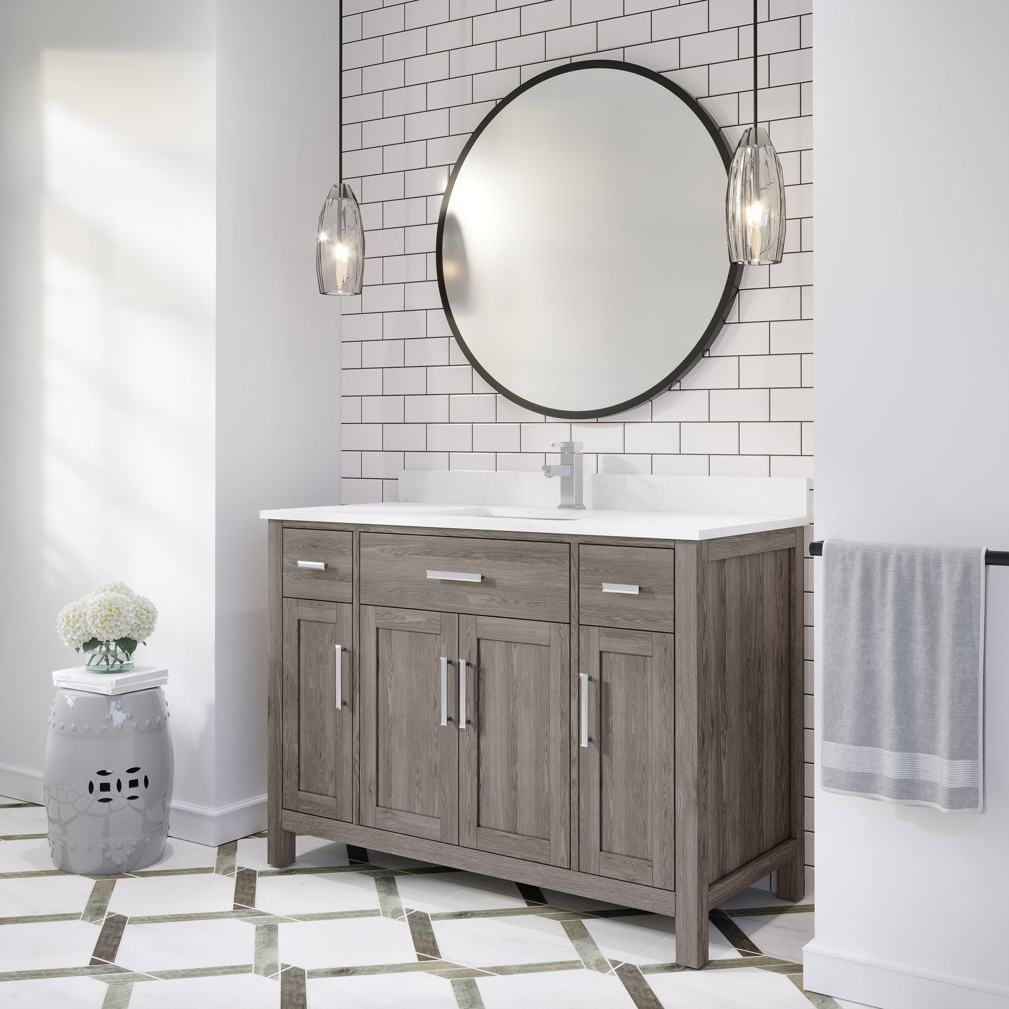 Katie Bath Vanity by Studio Bathe in Gray