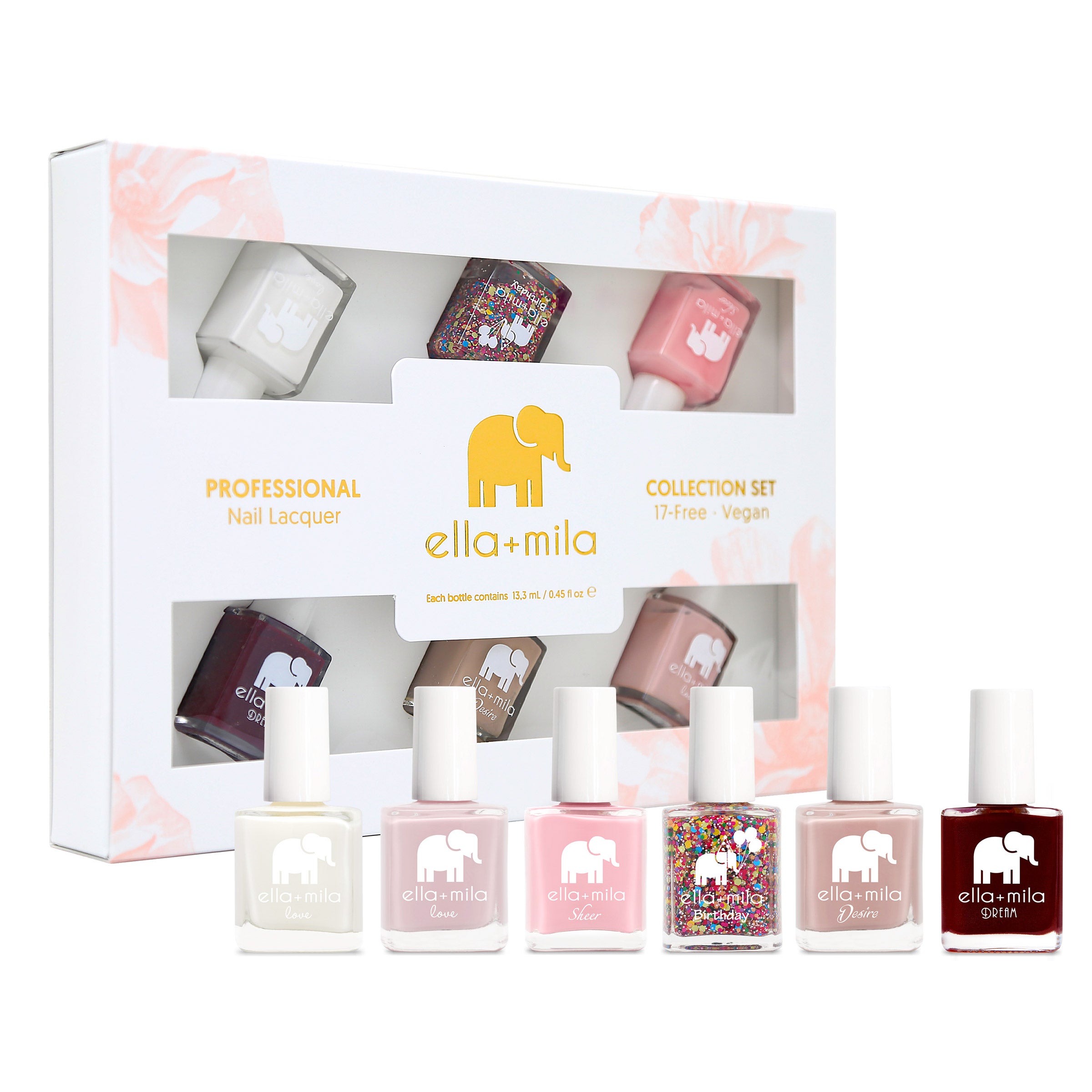 ella + mila Must Have Polish Collection, 6-piece Set, 0.45 fl oz Each