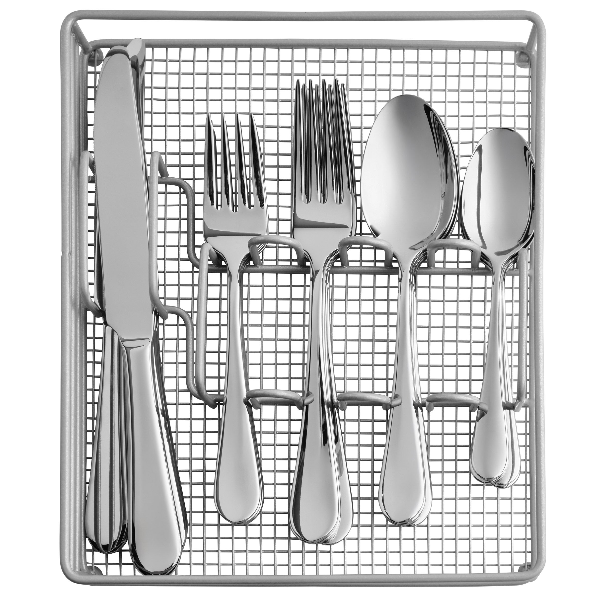 Wallace Continental Classic 20-piece Flatware with Wire Caddy