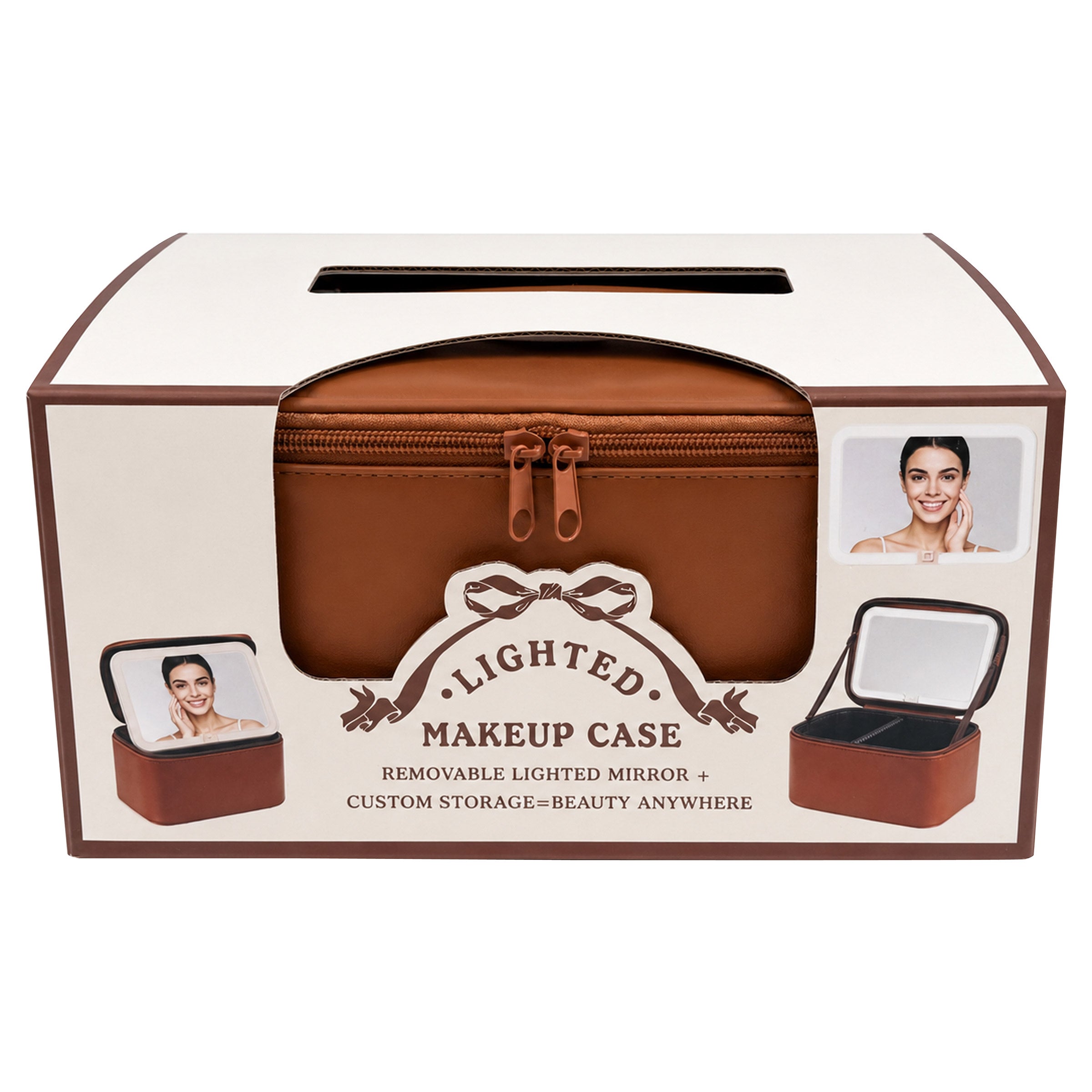 REALHER Lighted Makeup Case, with Removable Lighted Mirror