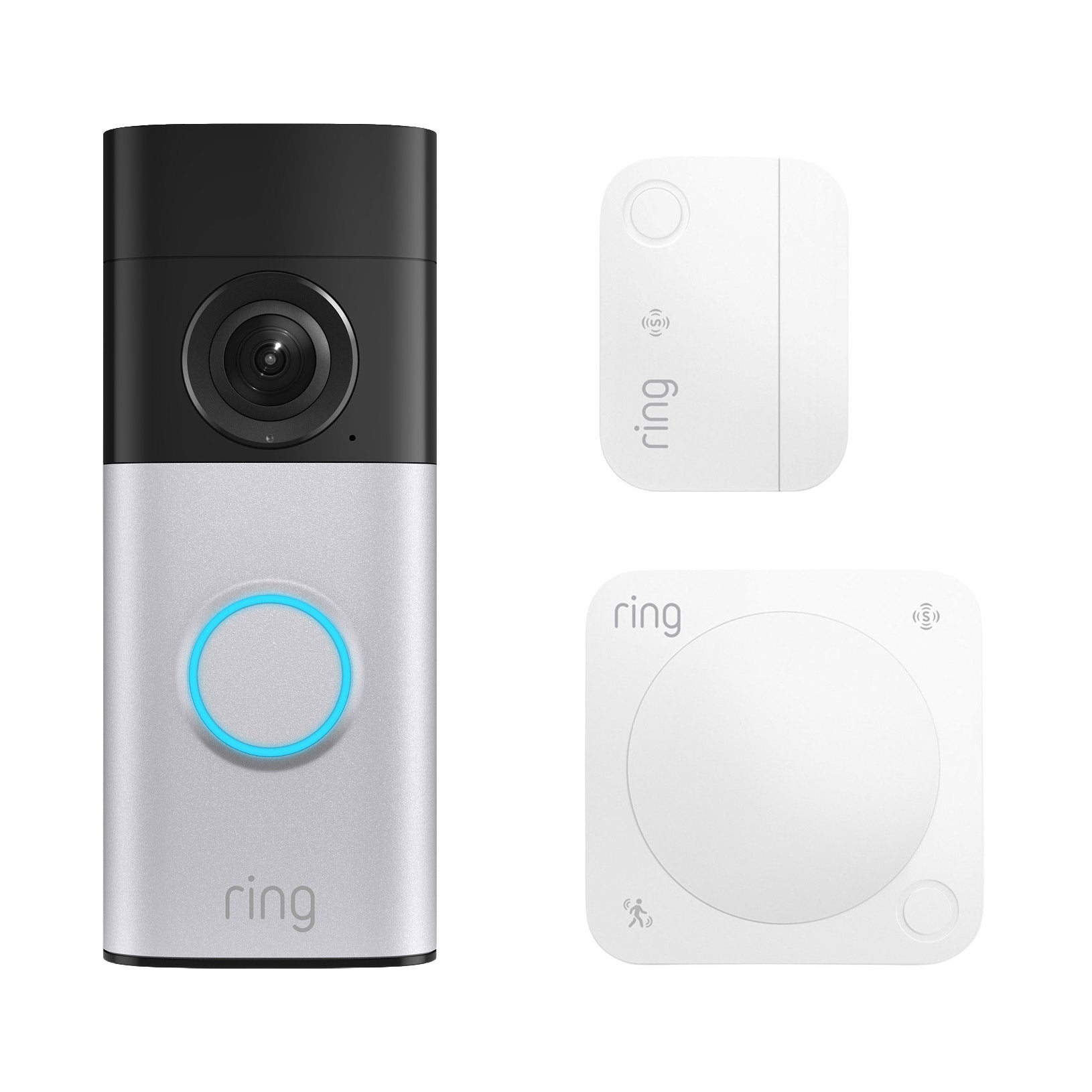 Ring Wired Doorbell 2k Plus and Ring Alarm Sensors