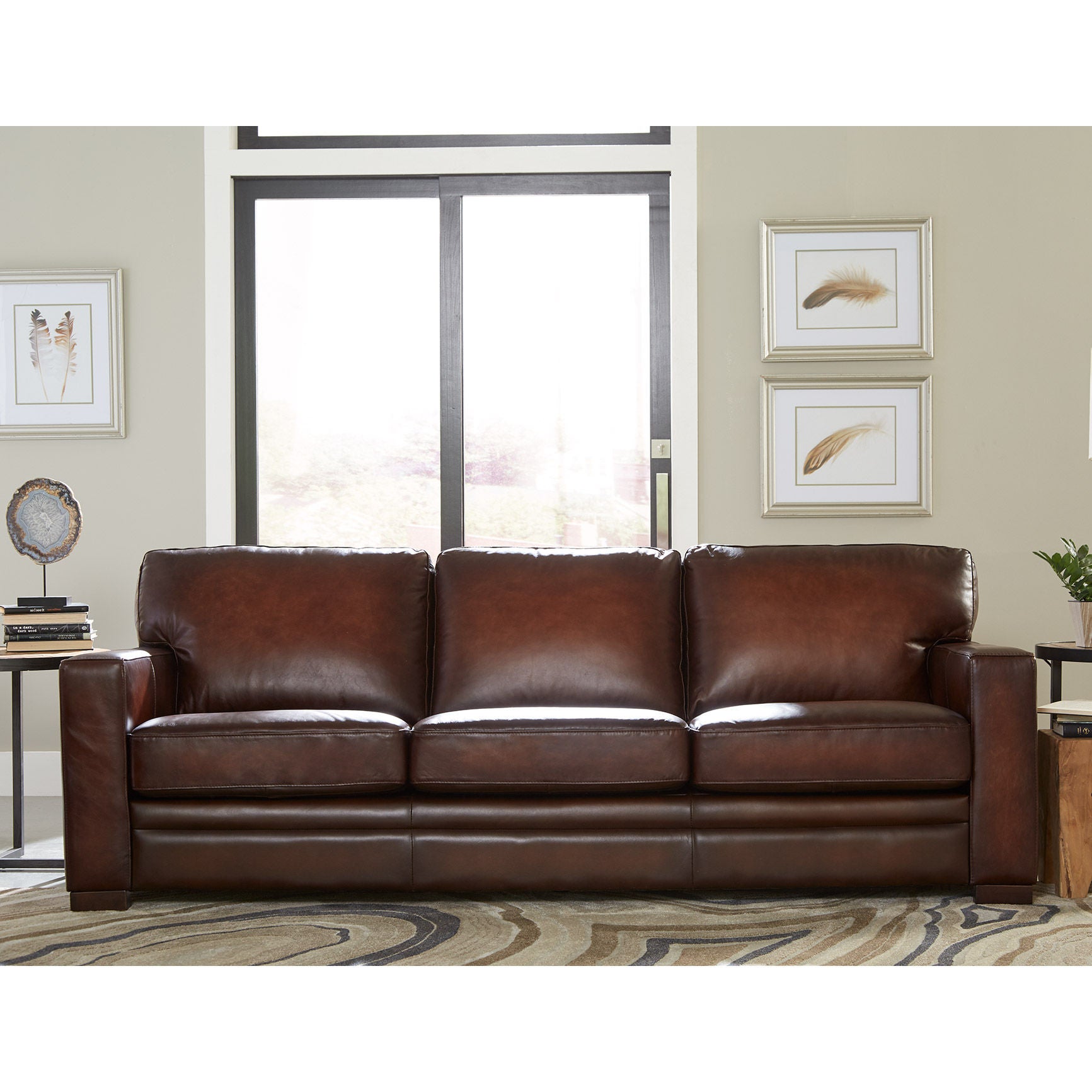 Luca 2-piece Top Grain Leather Set - Sofa, Loveseat