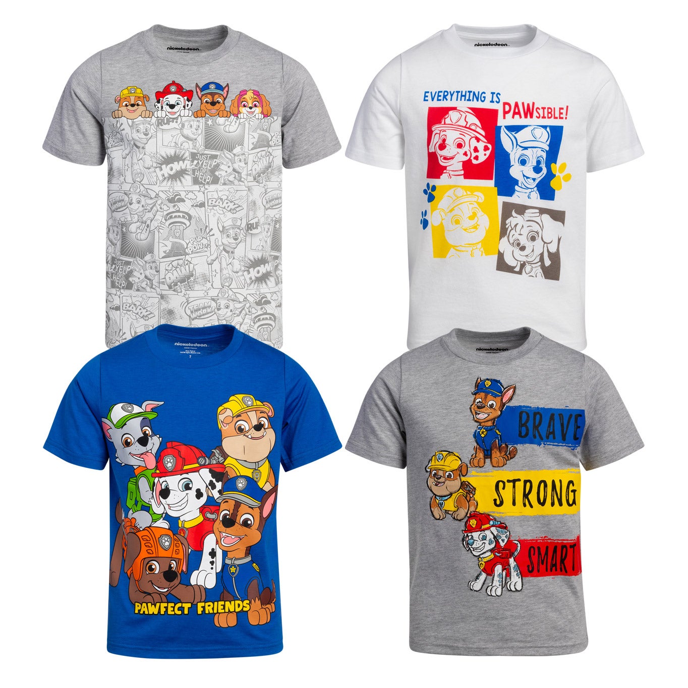 Paw Patrol Kids' 4-pack Tee