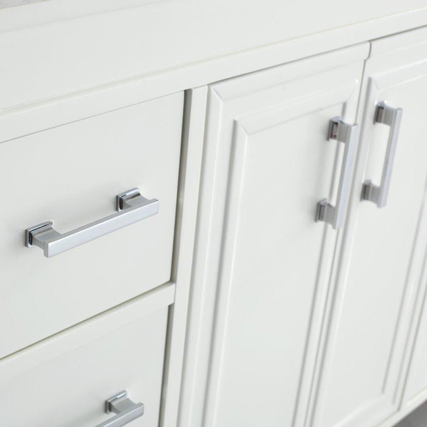 Corniche 75” White Double Sink Vanity by Studio Bathe