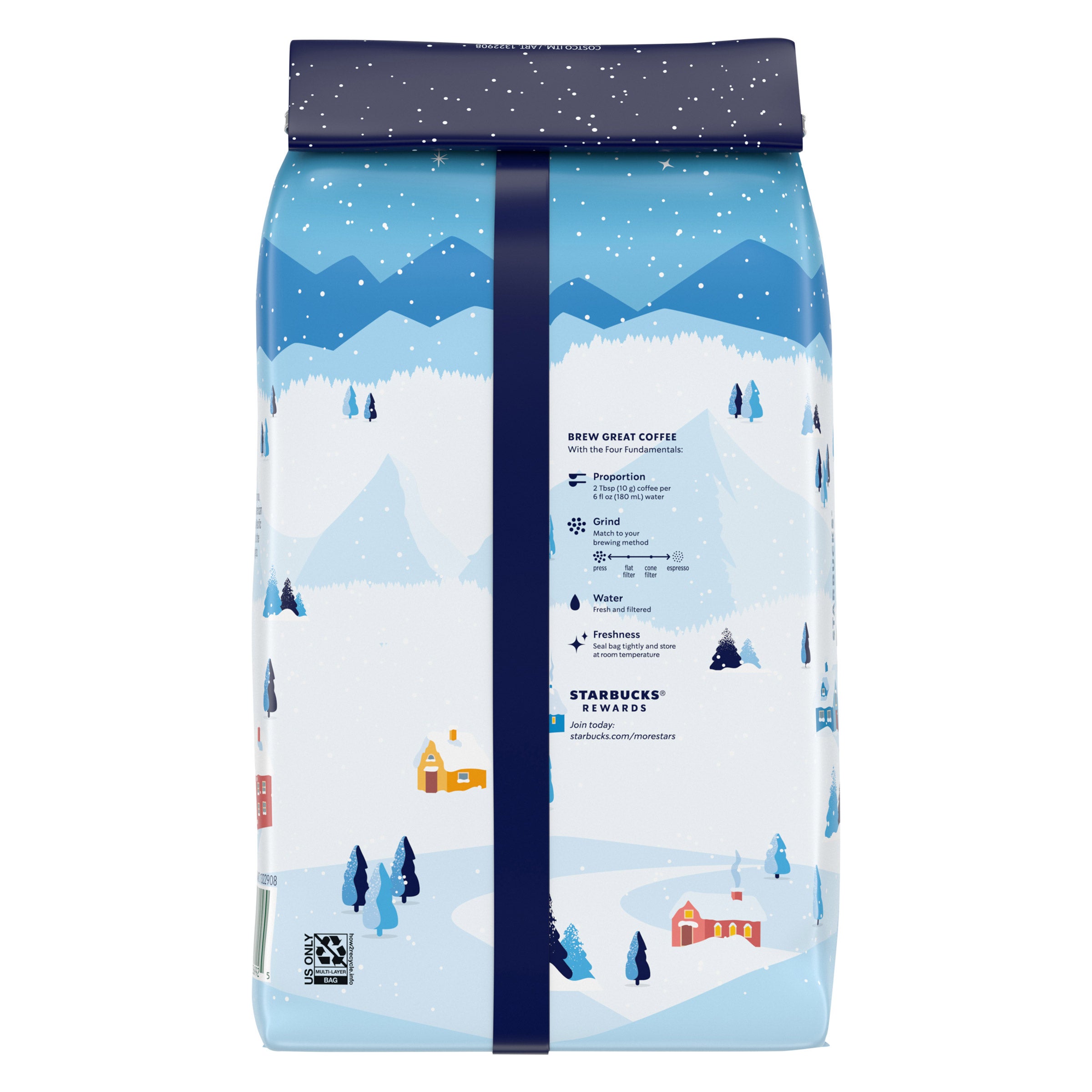 Starbucks Organic Winter Blend Whole Bean Coffee, Medium, 2.5 lbs