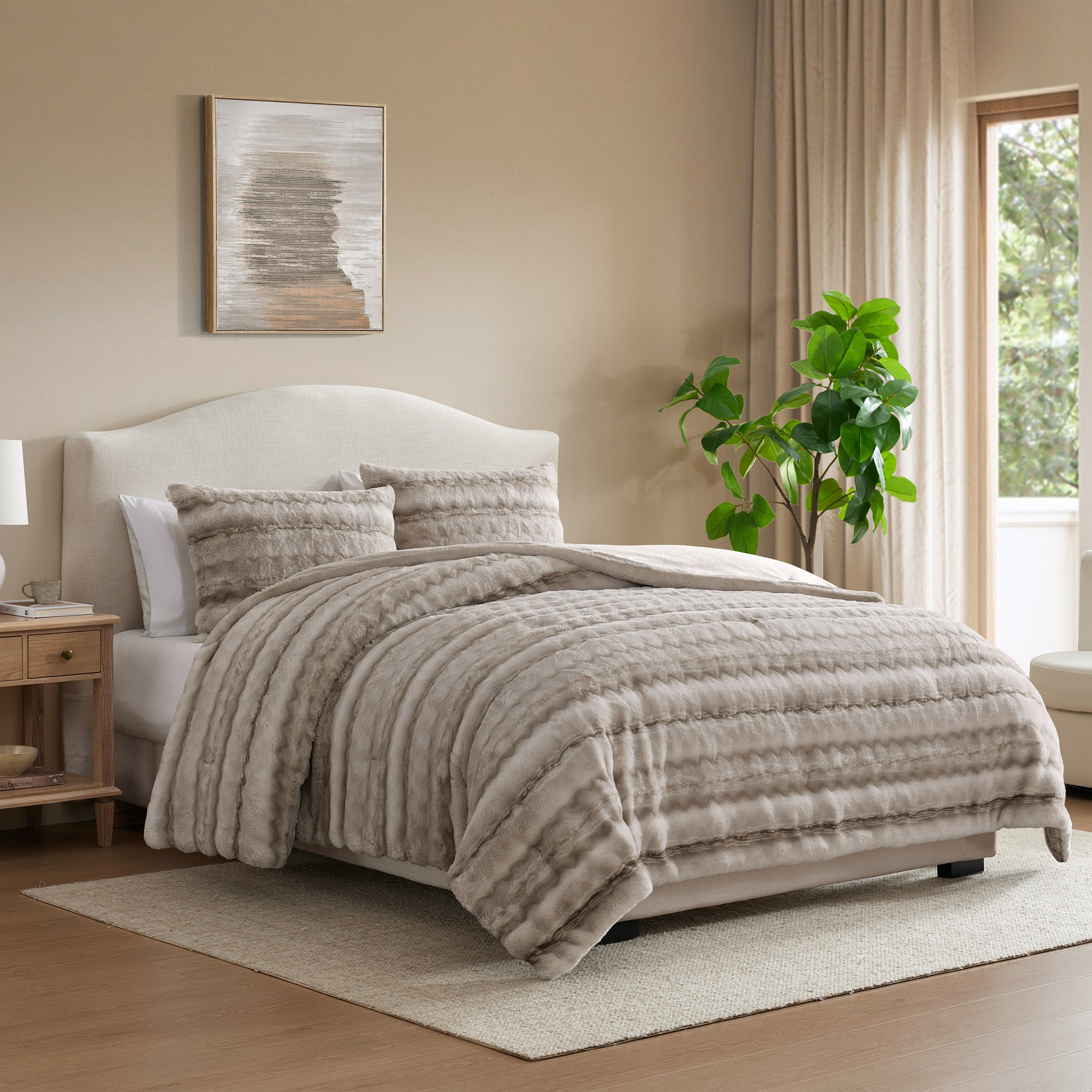Jennifer Adams 3-piece Comforter Set, Sundrift Faux Fur