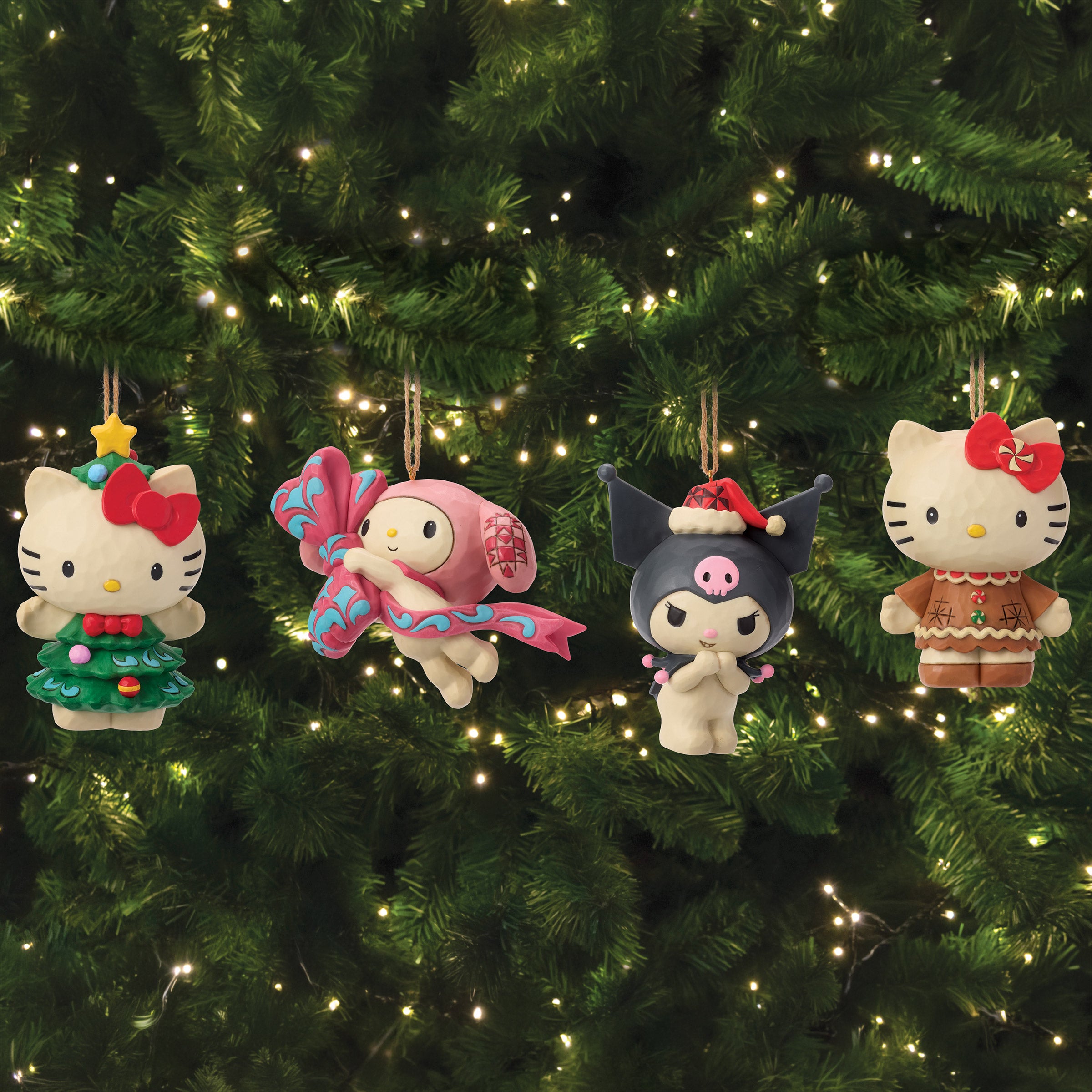 Hello Kitty and Friends Holiday Ornaments by Jim Shore, Set of 4