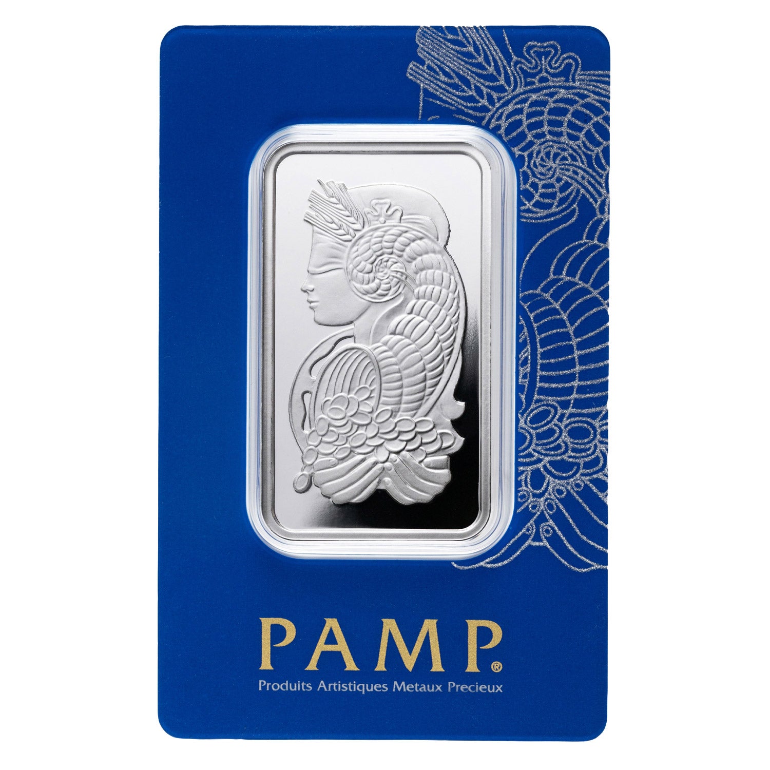 1 oz Silver Bar PAMP Lady Fortuna, 25-count