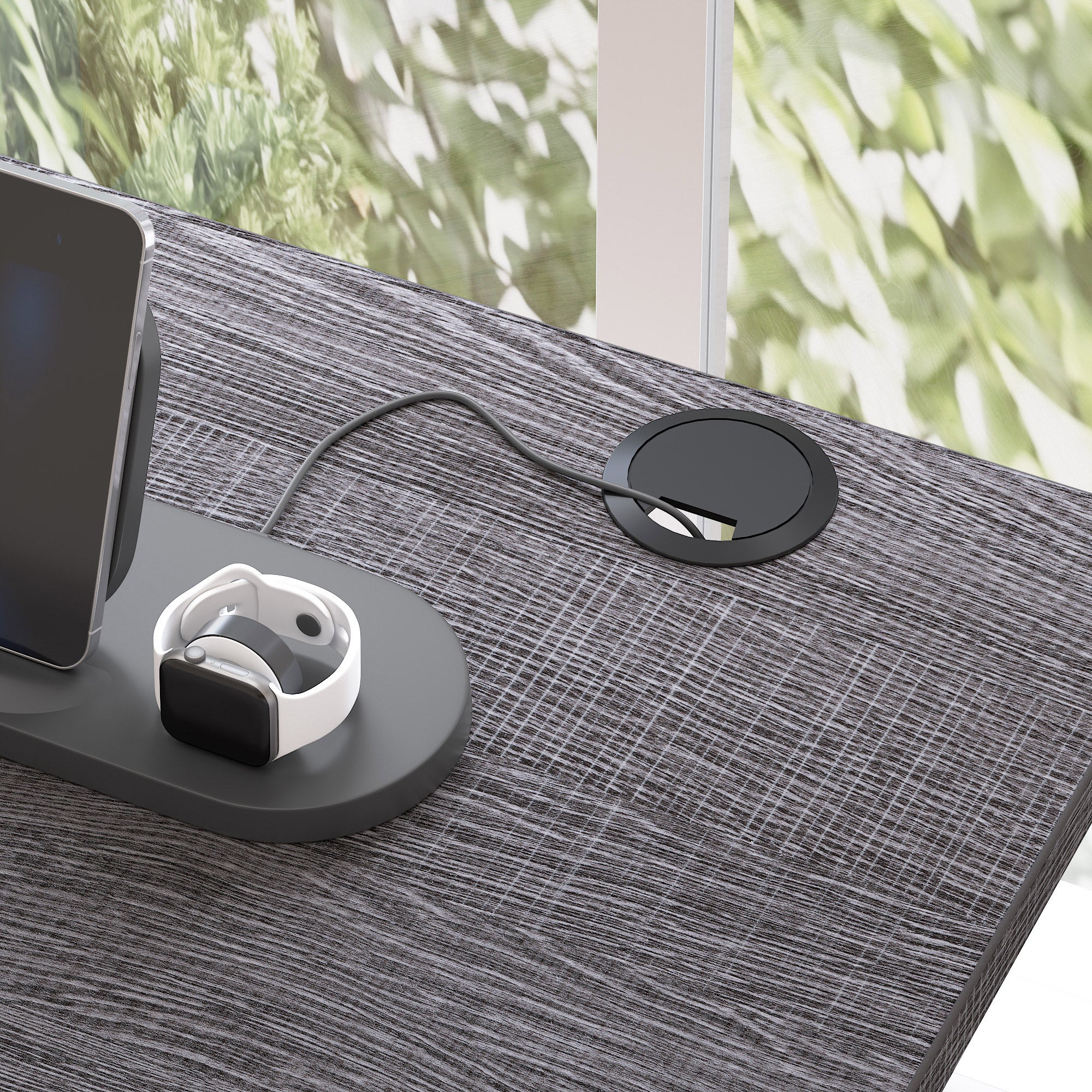Upstand Plus 72” Height Adjustable Desk with Charging Station