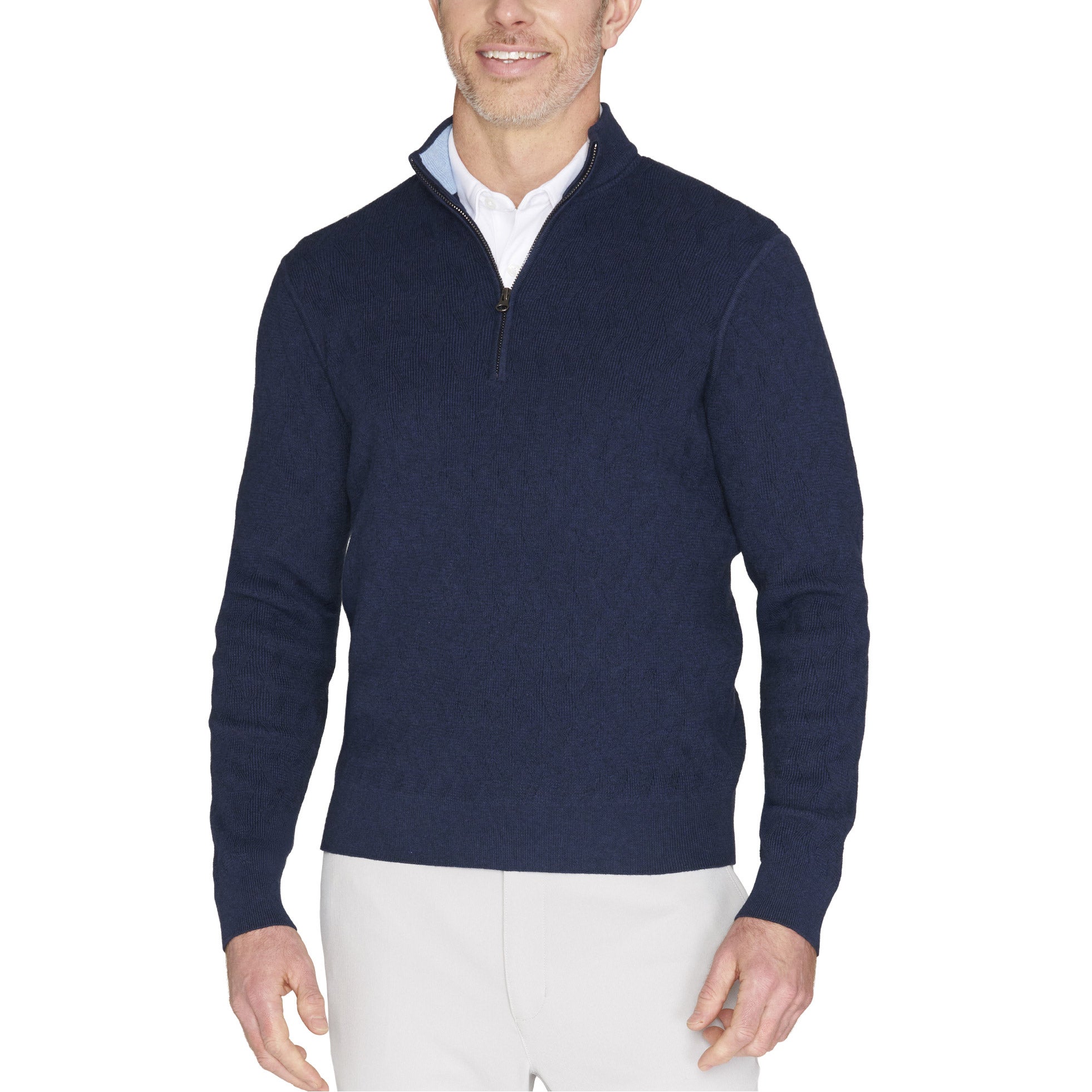 Greg Norman Men's Wool Blend Quarter Zip Sweater