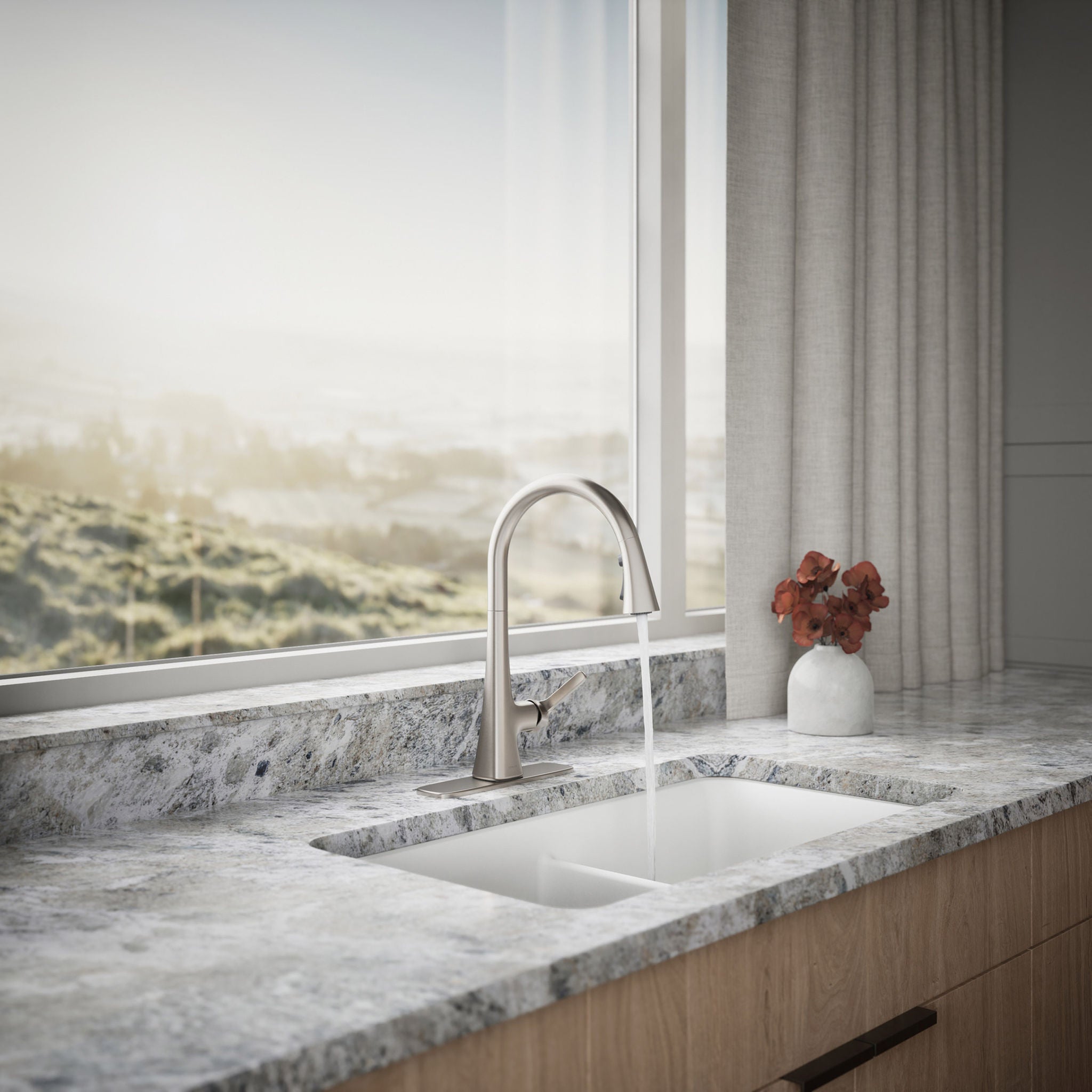 Kohler Guild Pull-down Kitchen Sink Faucet with Three-function Sprayhead