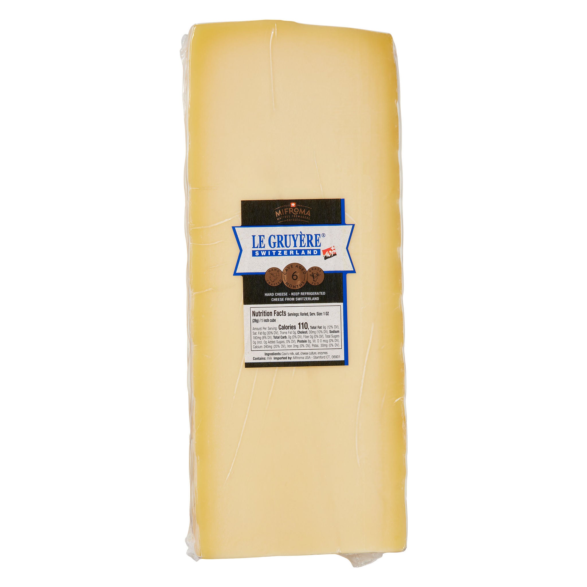 Mifroma Gruyere Cheese, King Cut, 5 lbs. Total