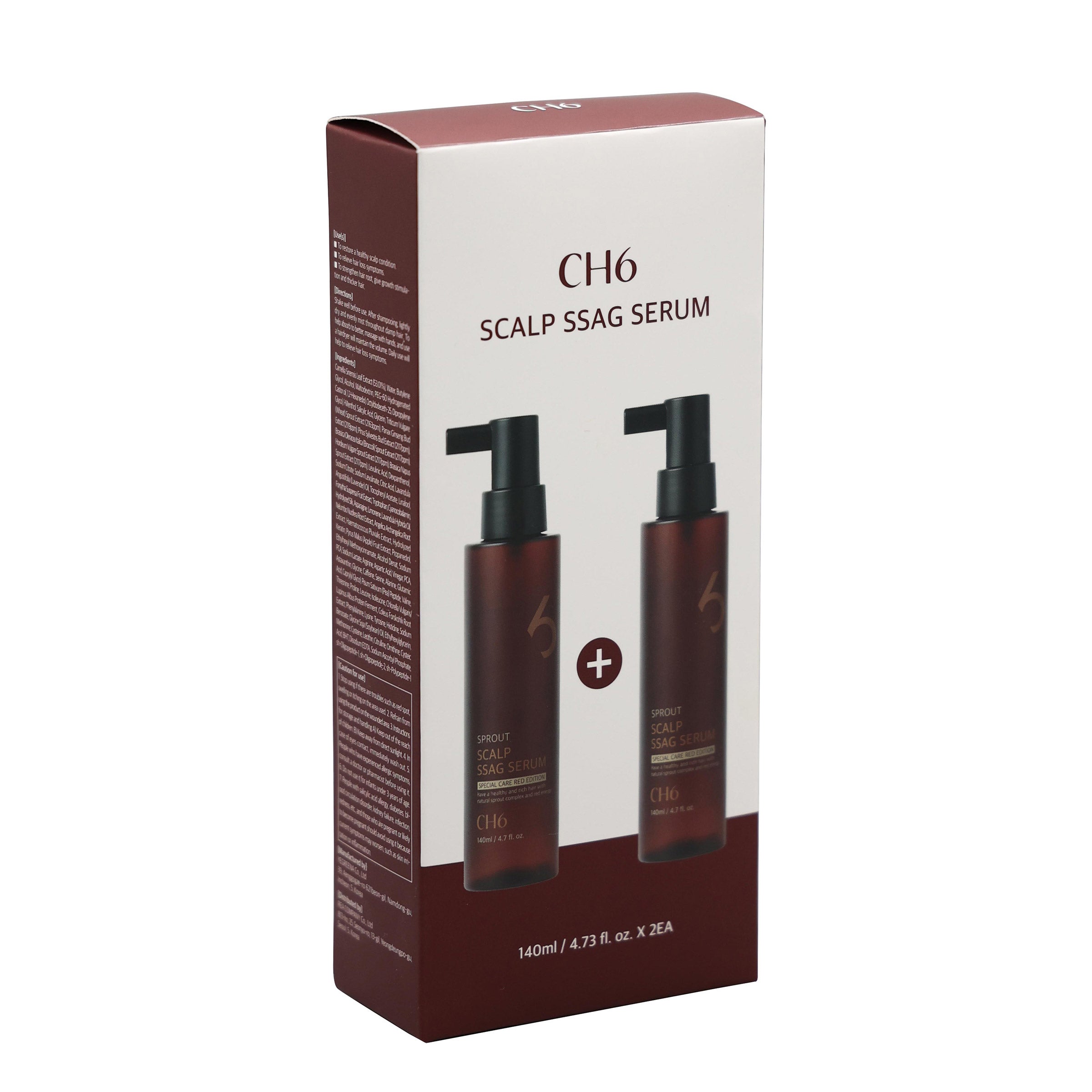 CH6 Scalp SSAG Serum Red Edition, 4.73 fl oz, 2-pack