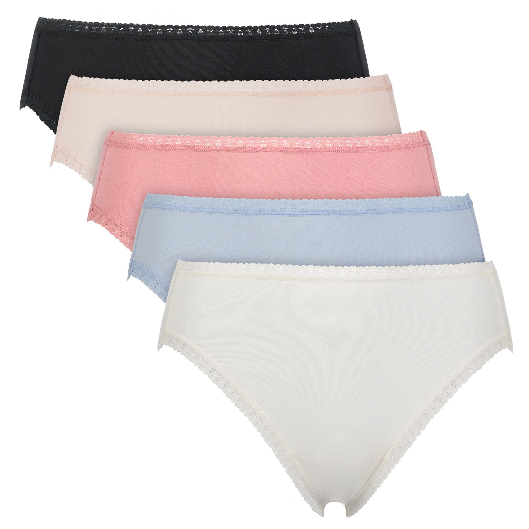 Carole Hochman Midnight Women's Hi Cut, 5-pack
