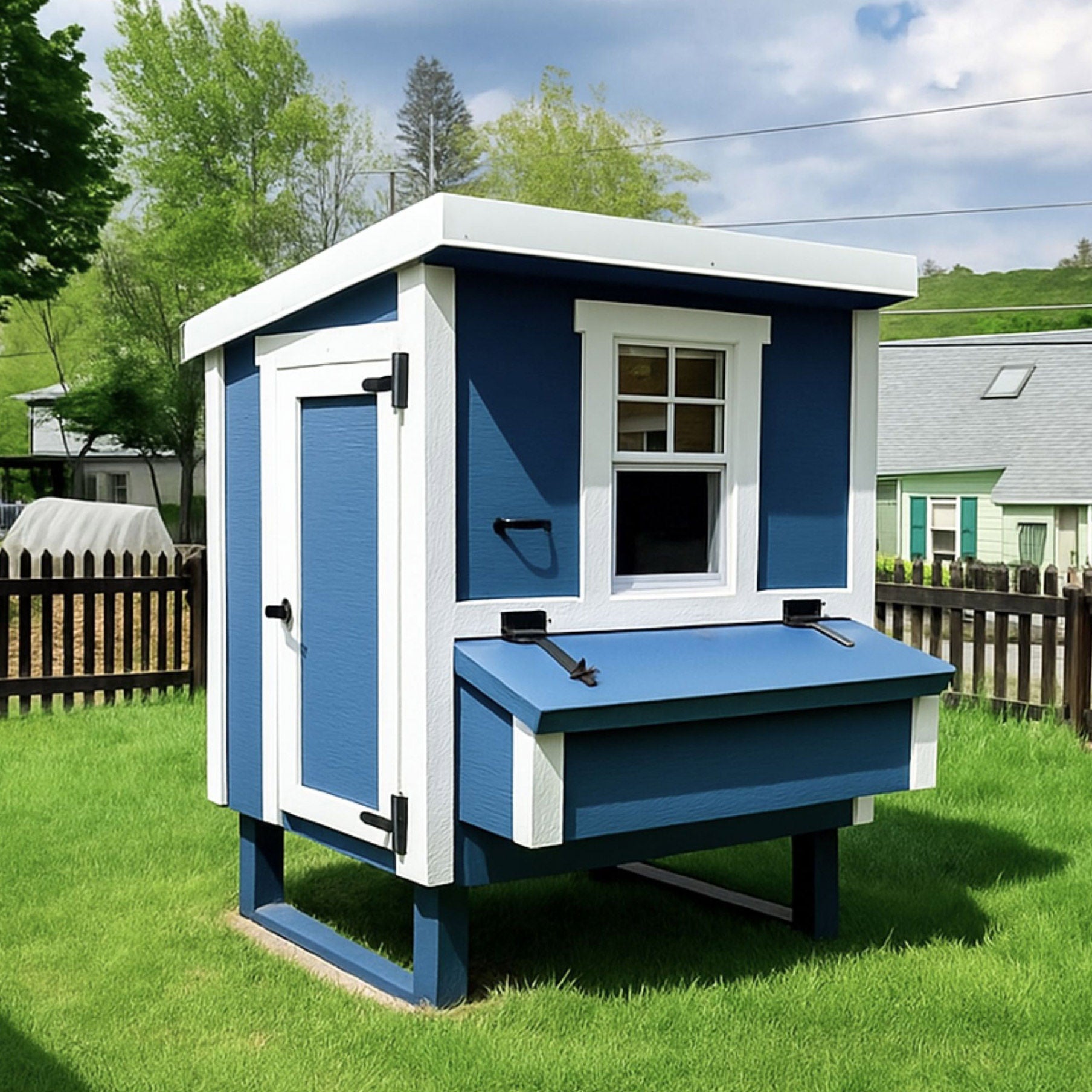 OverEZ Medium Chicken Coop with Feeder and Waterer