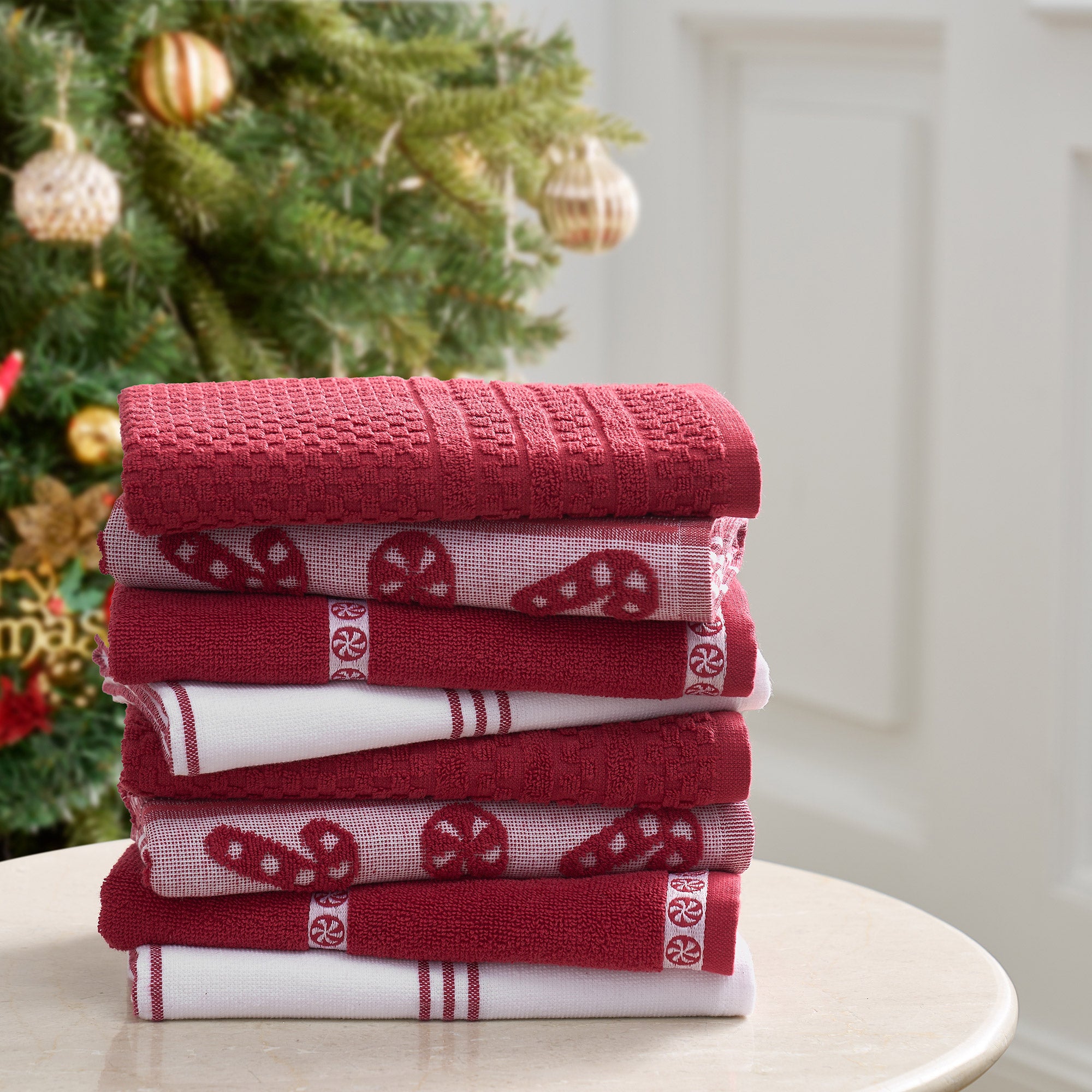 Holiday Kitchen Towels, 8-pack