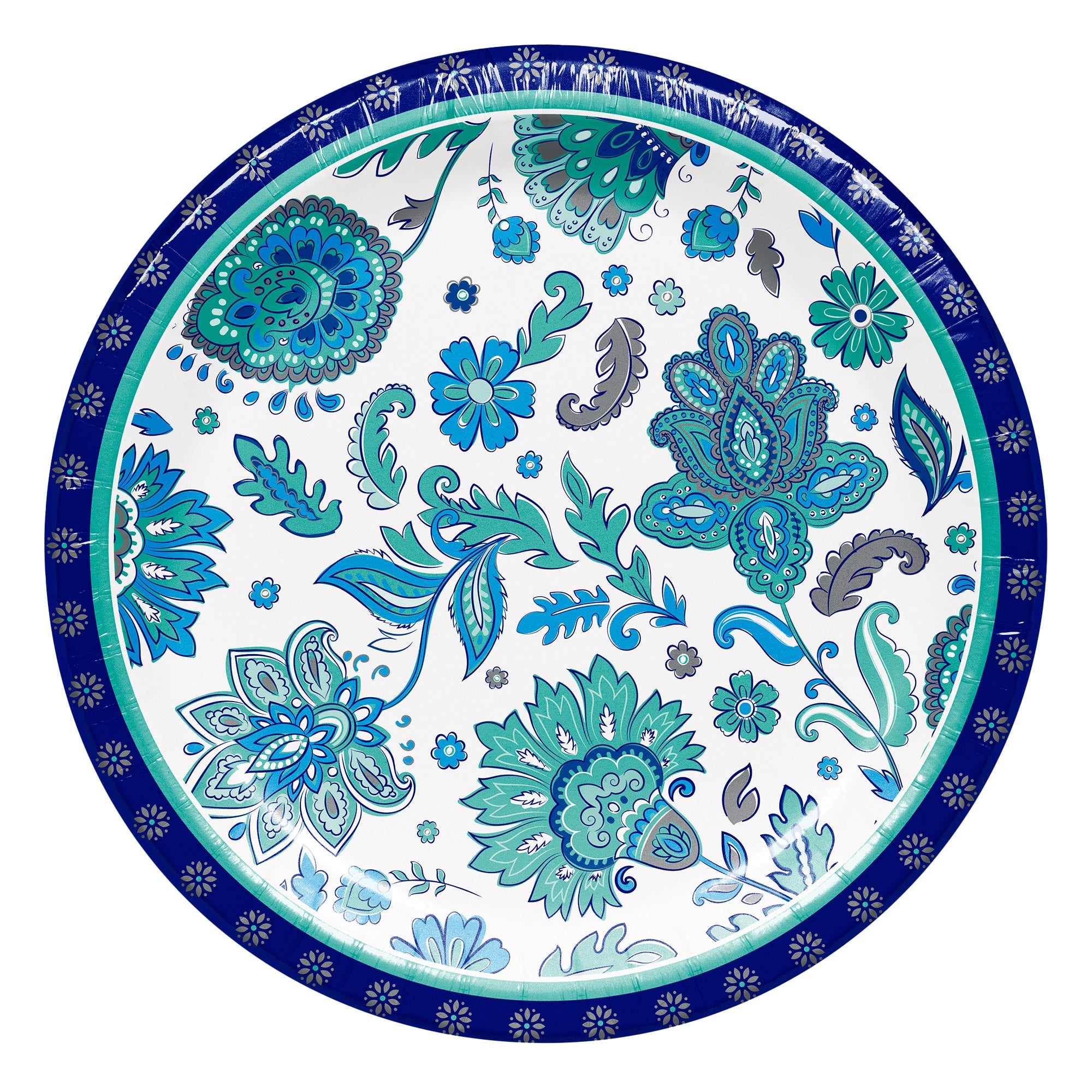 Artstyle Paper Plate & Napkin Bundle, Elegant Floral, 200-count