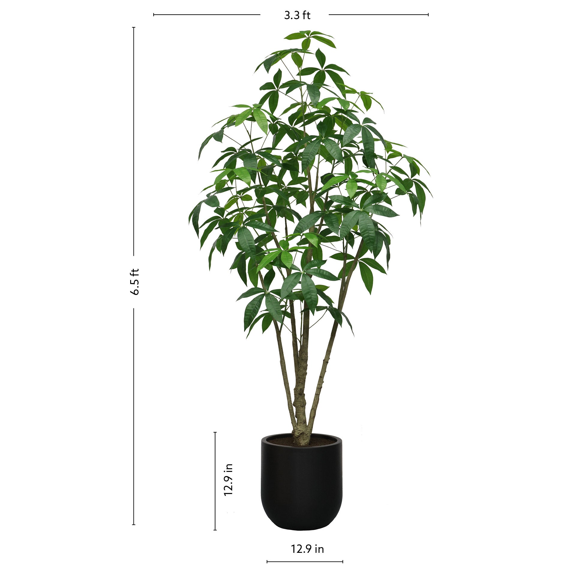 Faux 6.5' Schefflera Tree